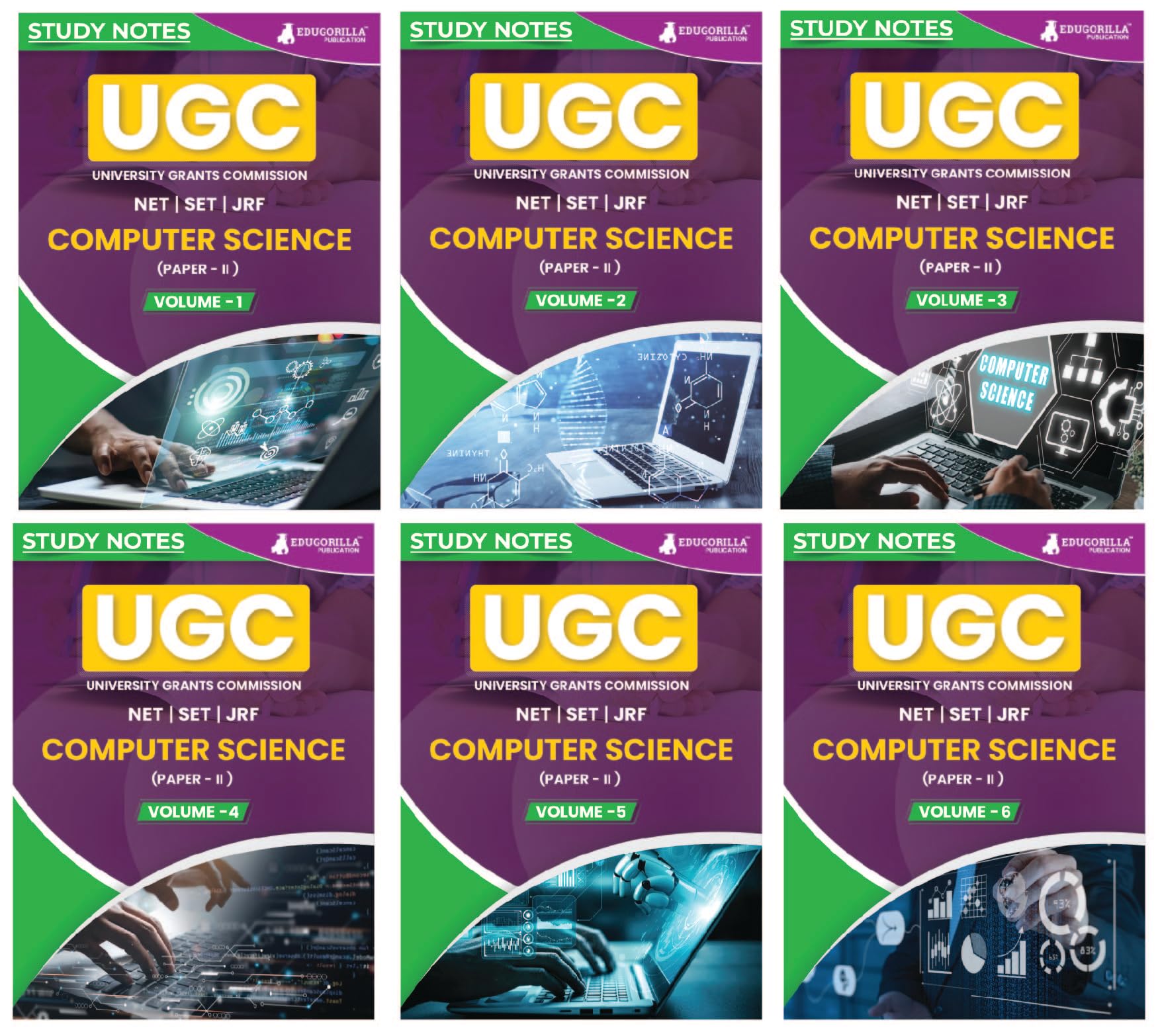 Ugc Net Paper Ii Computer Science Study Notes Combo (Set Of 6 Books) | Complete Preparation Kit With TopicWise Notes And Solved