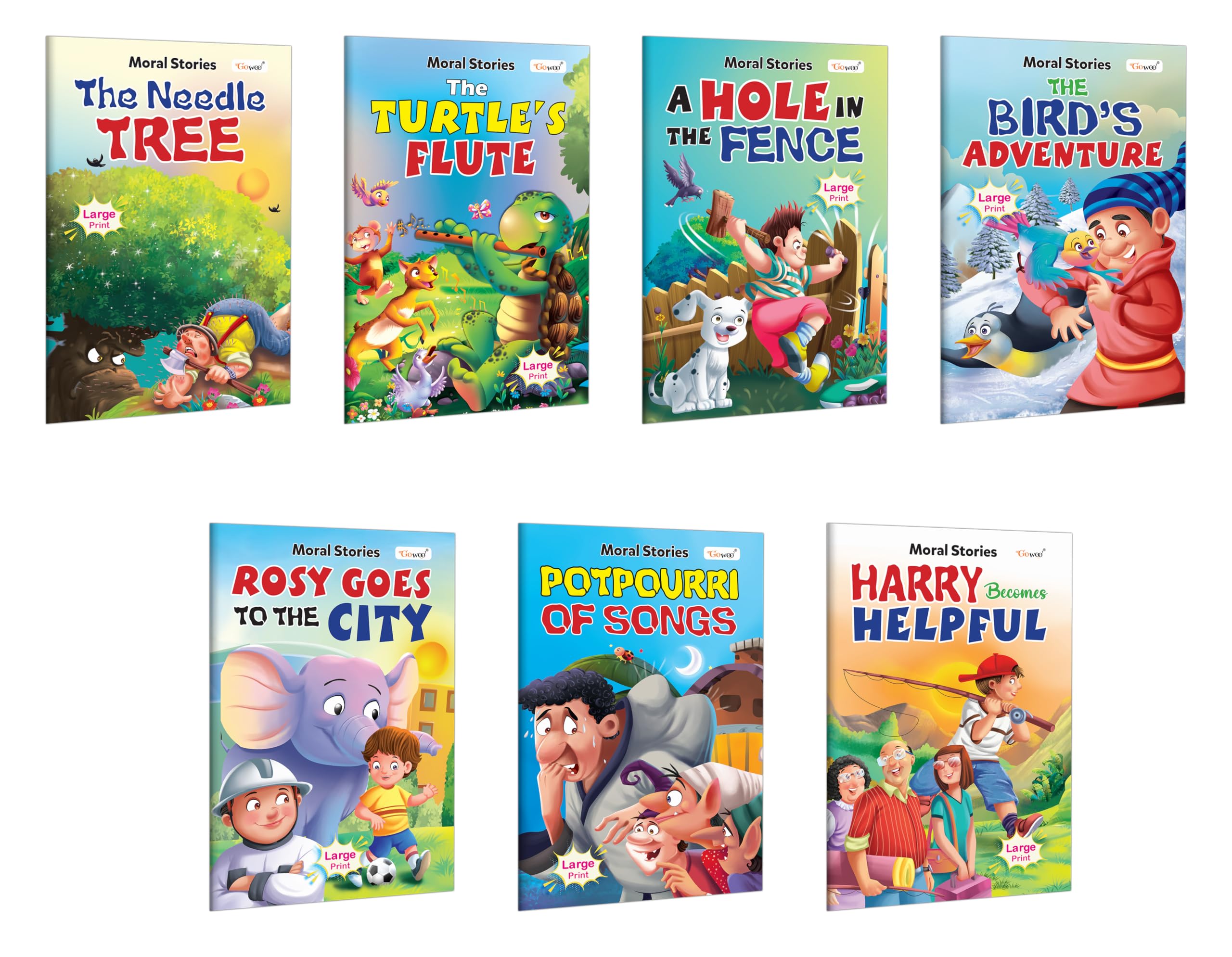 The Needle Tree, Turtle Flute, A Hole In The Fence, The Birds Adventure and more  Moral Stories : Early learning story books