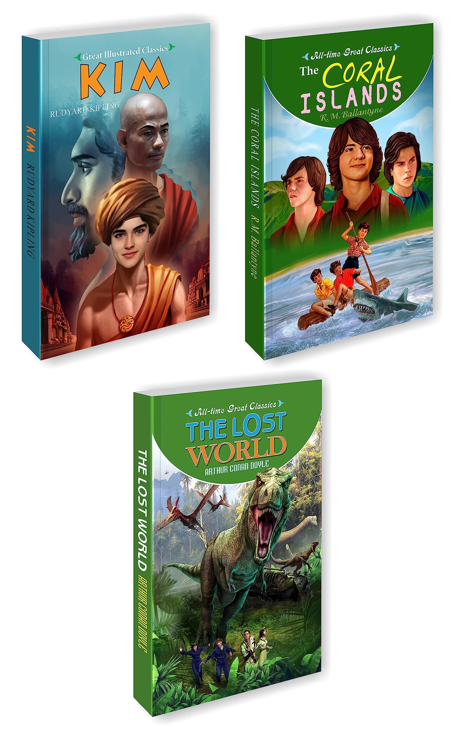 3 All Time Great Classics (Kim, The Coral Islands, The Lost Word)