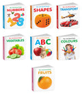 Educational board books for babiesABC, Transport, Colours, Fruits, Vegetables, Shapes and Numbers:Preschool books for toddler, 
