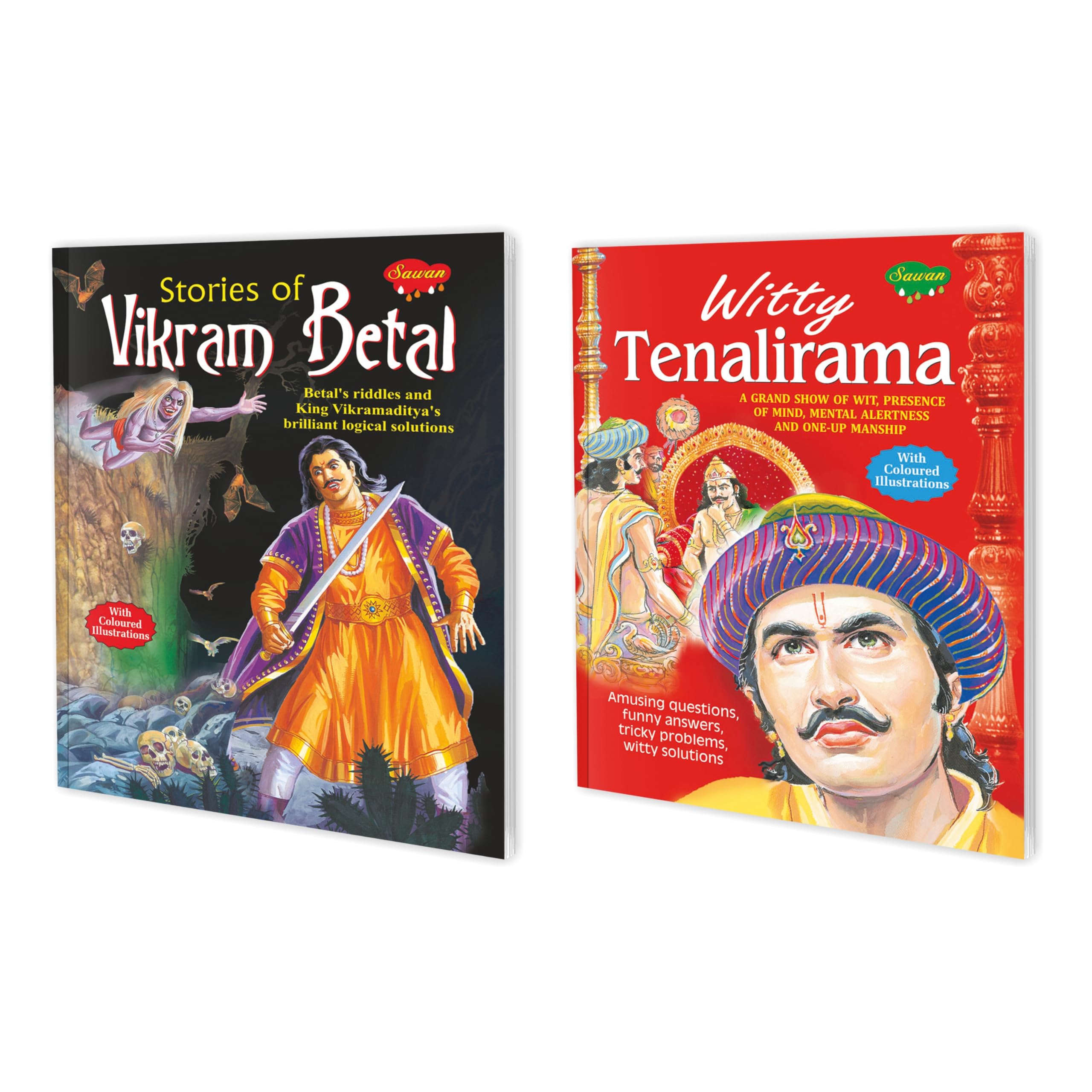 Set Of 2 Books | Children Story Books : Stories Of Vikram Betal And Witty Tenalirama