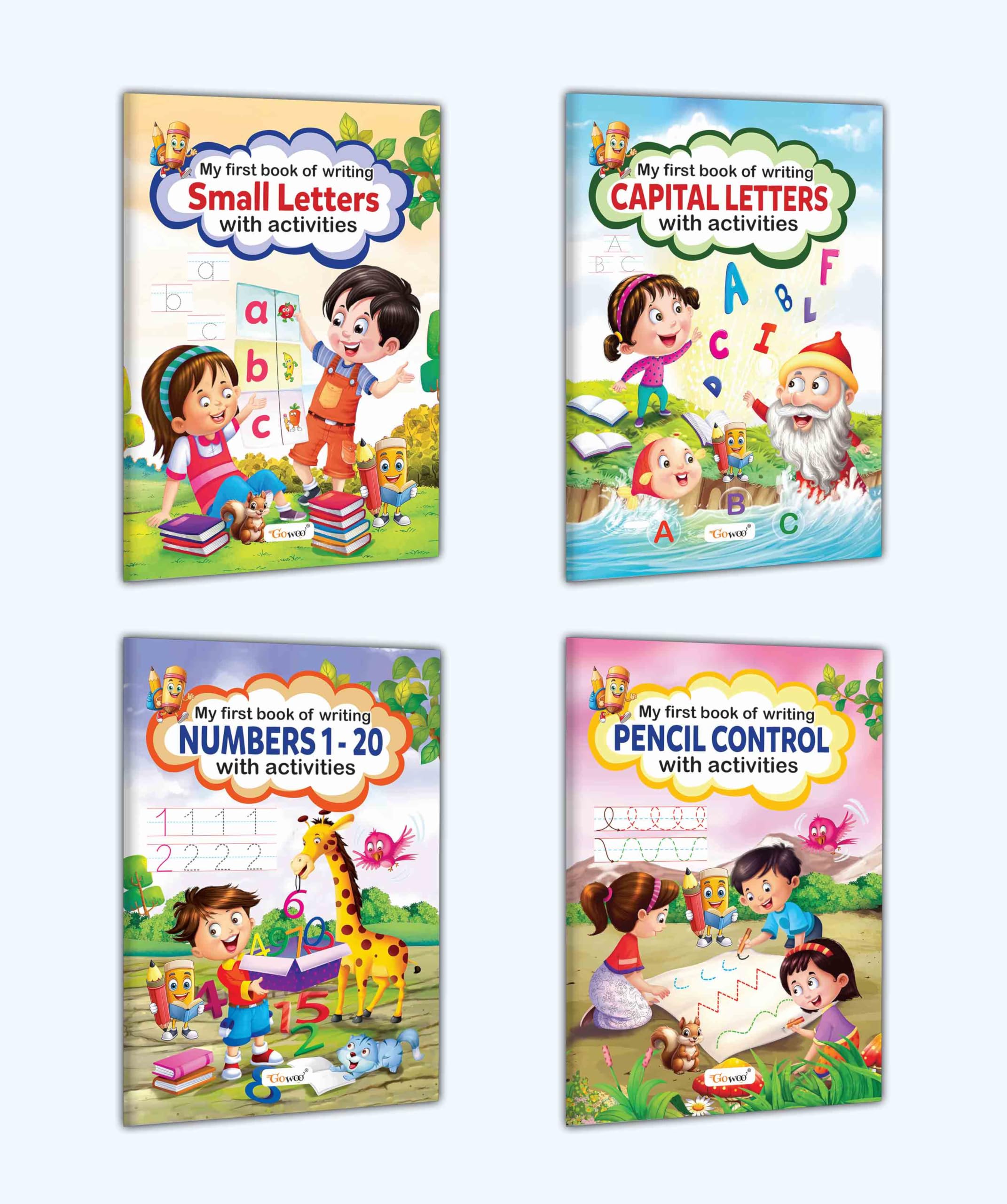 My First Book of Writing Capital Letters, Small Letters, Pencil Control and Numbers 120 with activities : Writing Practice for 