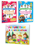 Introduction To Coding, Robotics and Picture Talk & Conversation book for kids : Brain boosting activity, Children activity book