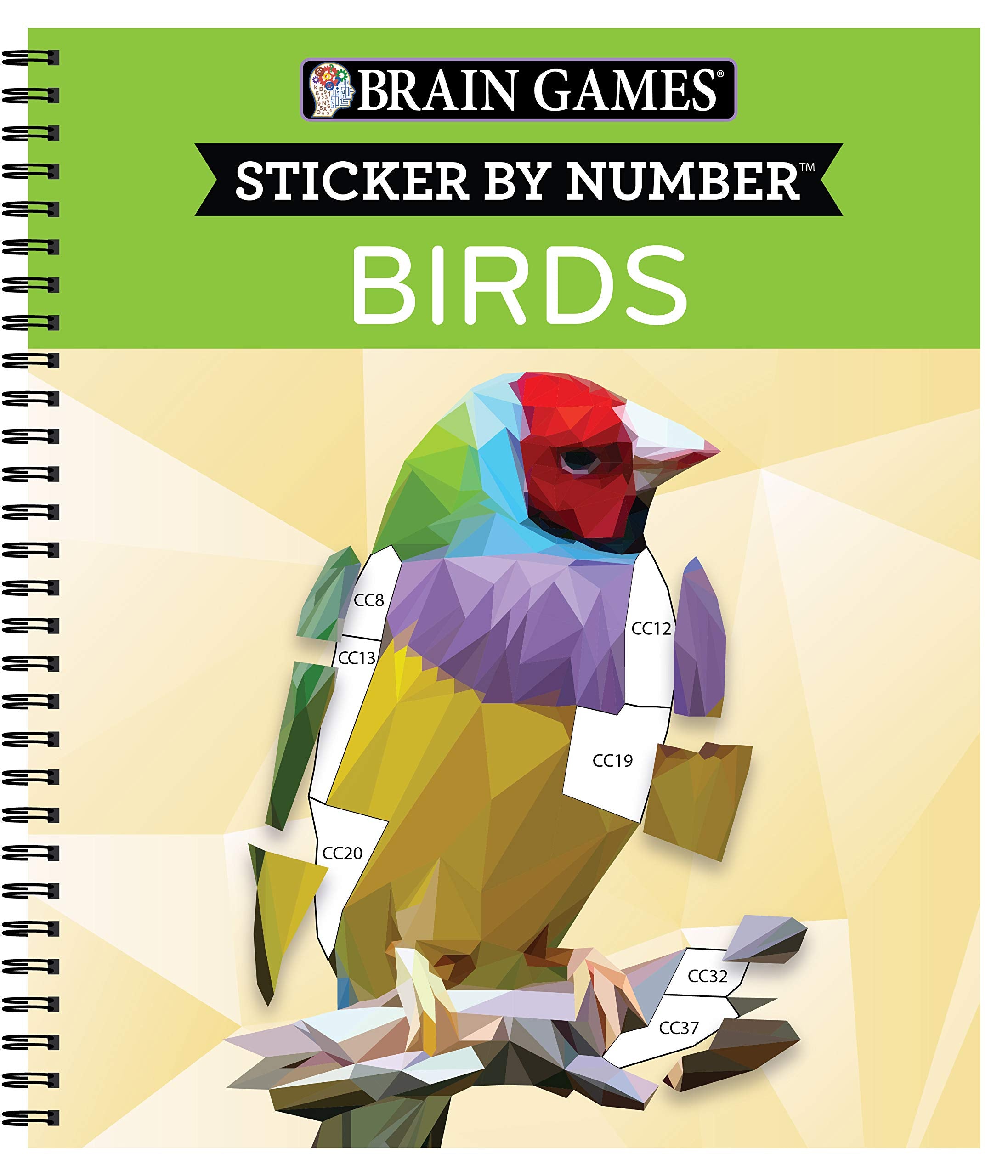 Brain Games  Sticker by Number: Birds (42 Images to Sticker)