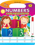 Write and Wipe Numbers Activity Book for Kids Age 24 | Reusable WipeClean Preschool Math Practice with Marker Pen | Early Coun