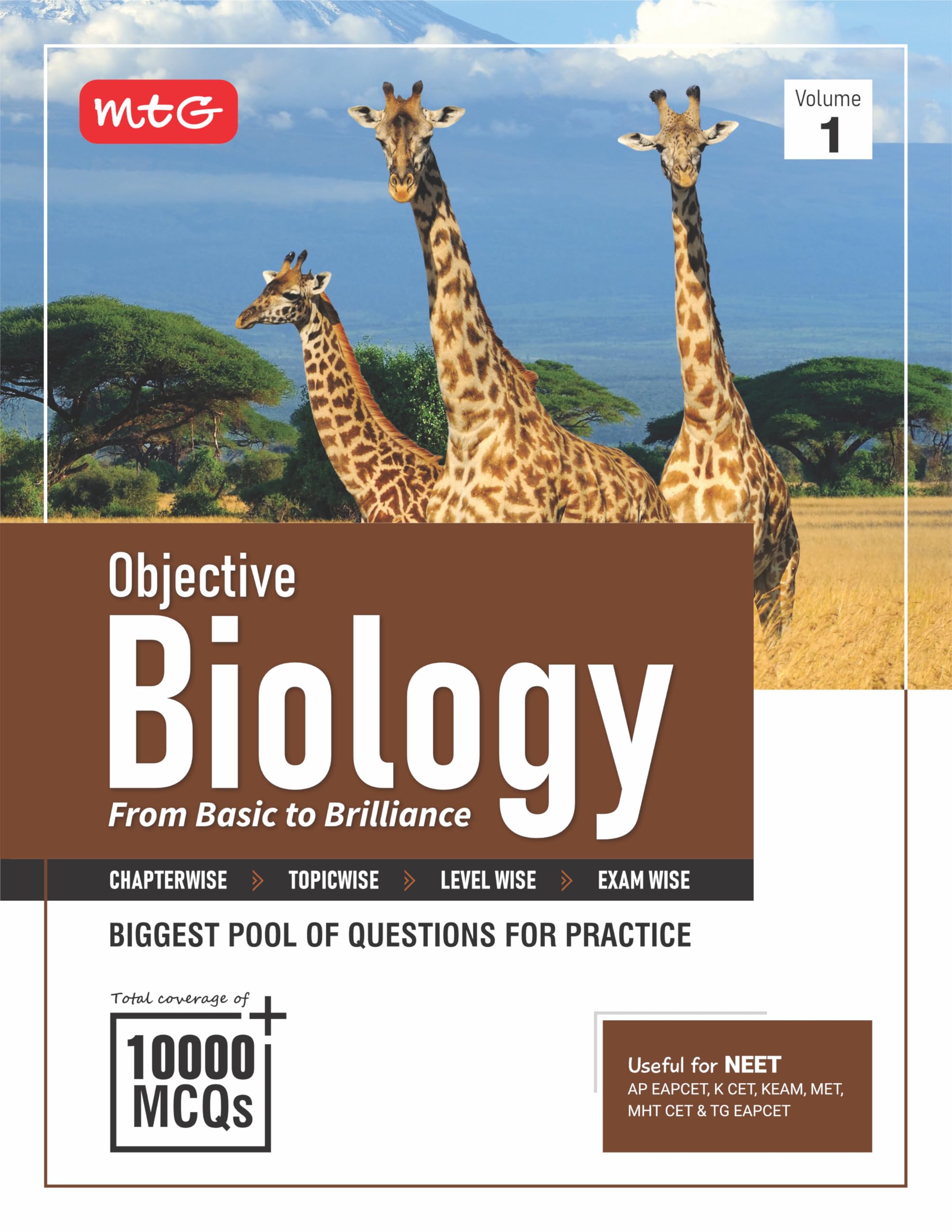 MTG Objective Biology Volume1 For NEET & Other CET Entrances Exam | 10000+ Exercise MCQs & PYQs For Practice | Based on Latest 
