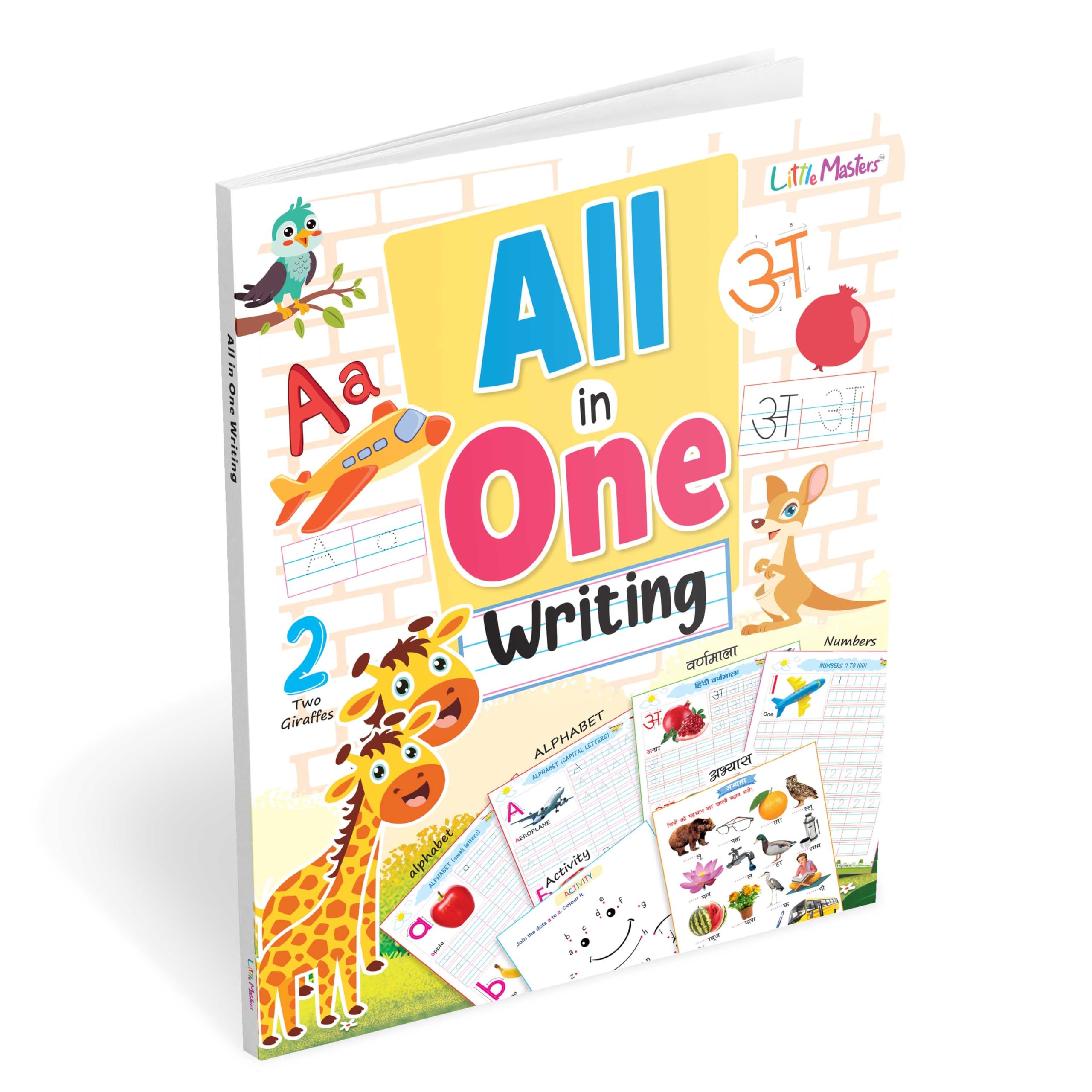 All In One Writing Book | Early Learning On English Alphabets, Numbers, Hindi Alphabets