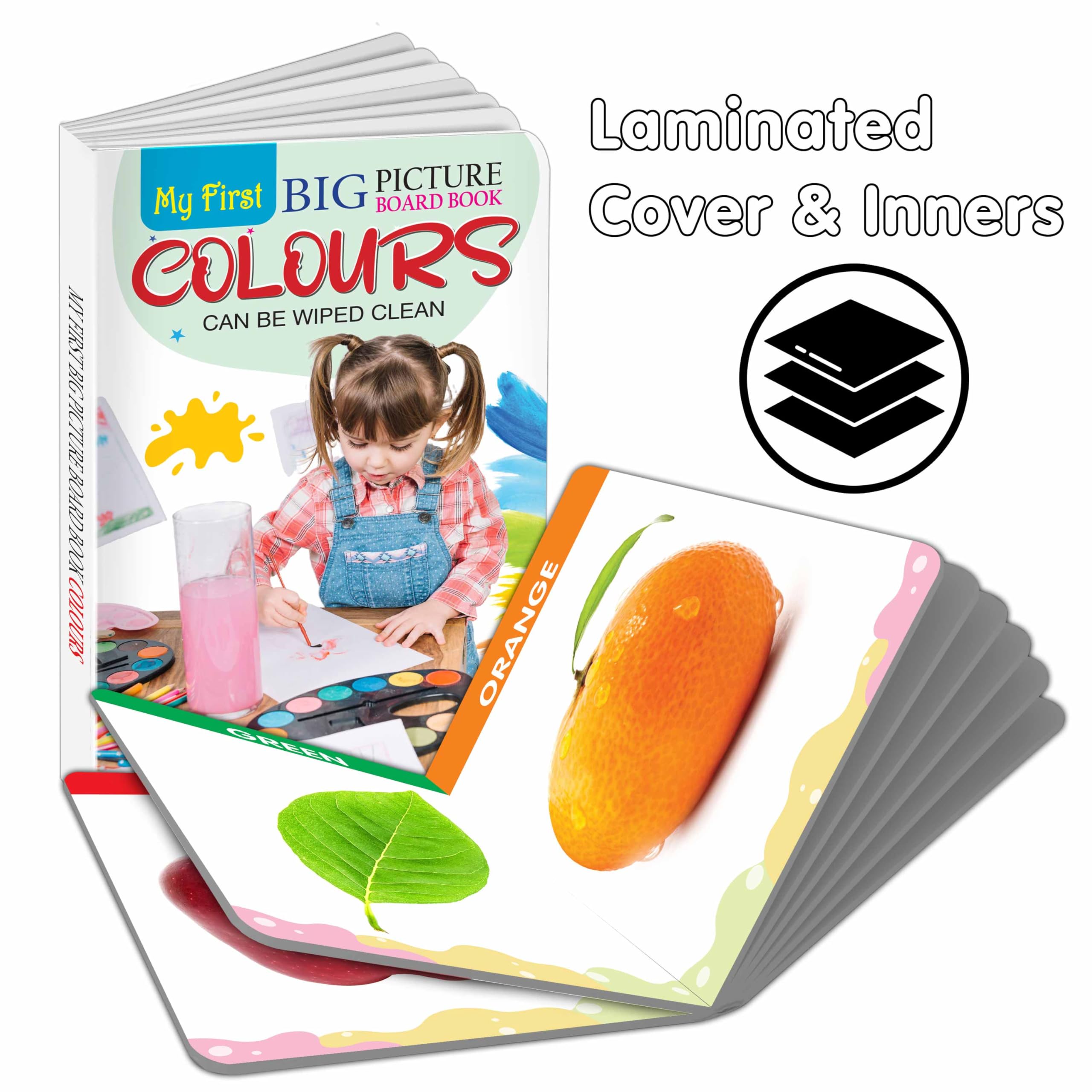 My First Big Picture Board Book Colours : Explore Colourful Things Around You, Easy Learning Board Book for Kids, Bright Pictur