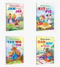 Phonics Stories Level2: Jam in the Jar, Kit has a Pie, Tod, Wil and Fen and more : Level 2 phonics story pack, vowel blending 