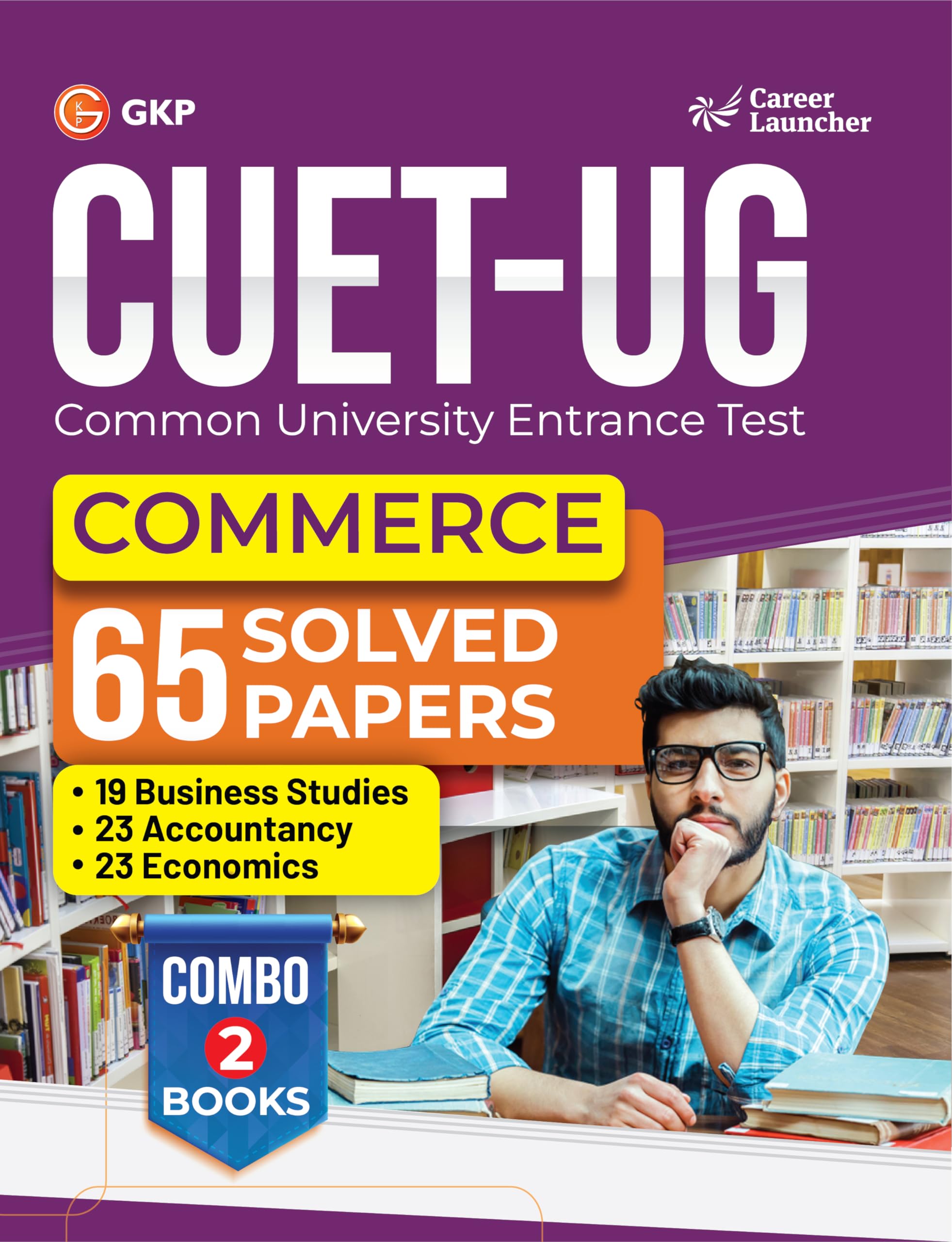 Career Launcher Cuet Ug 2324 Commerce| Set Of 65 Previous Years Solved Papers From 2022 To 23| 23 Accountancy/ 19 Business Stud