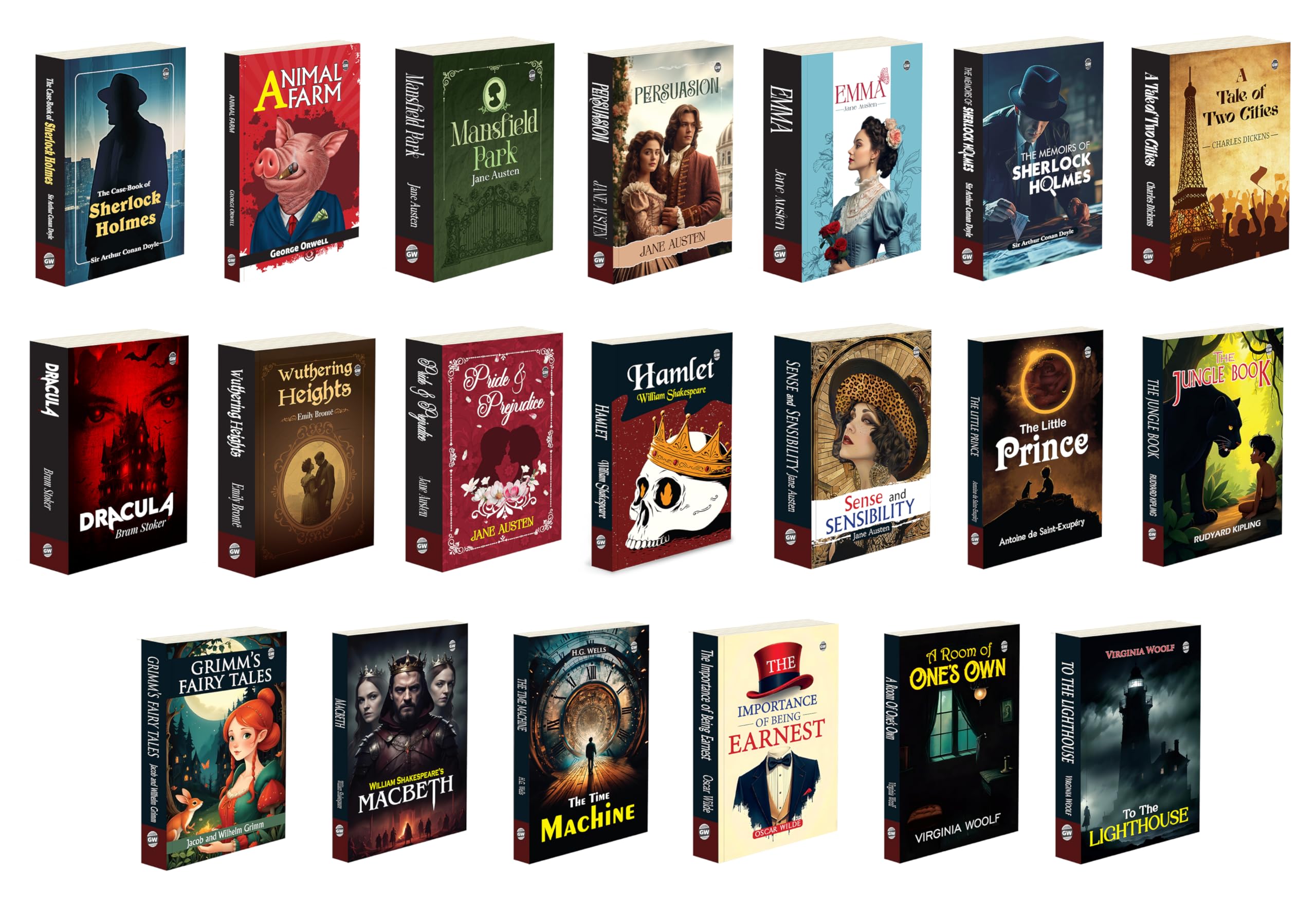 The Case Book Of Sherlock Holmes, Animal Farm, Mansfield Park and more : mystery classics, satirical masterpieces, gothic ficti