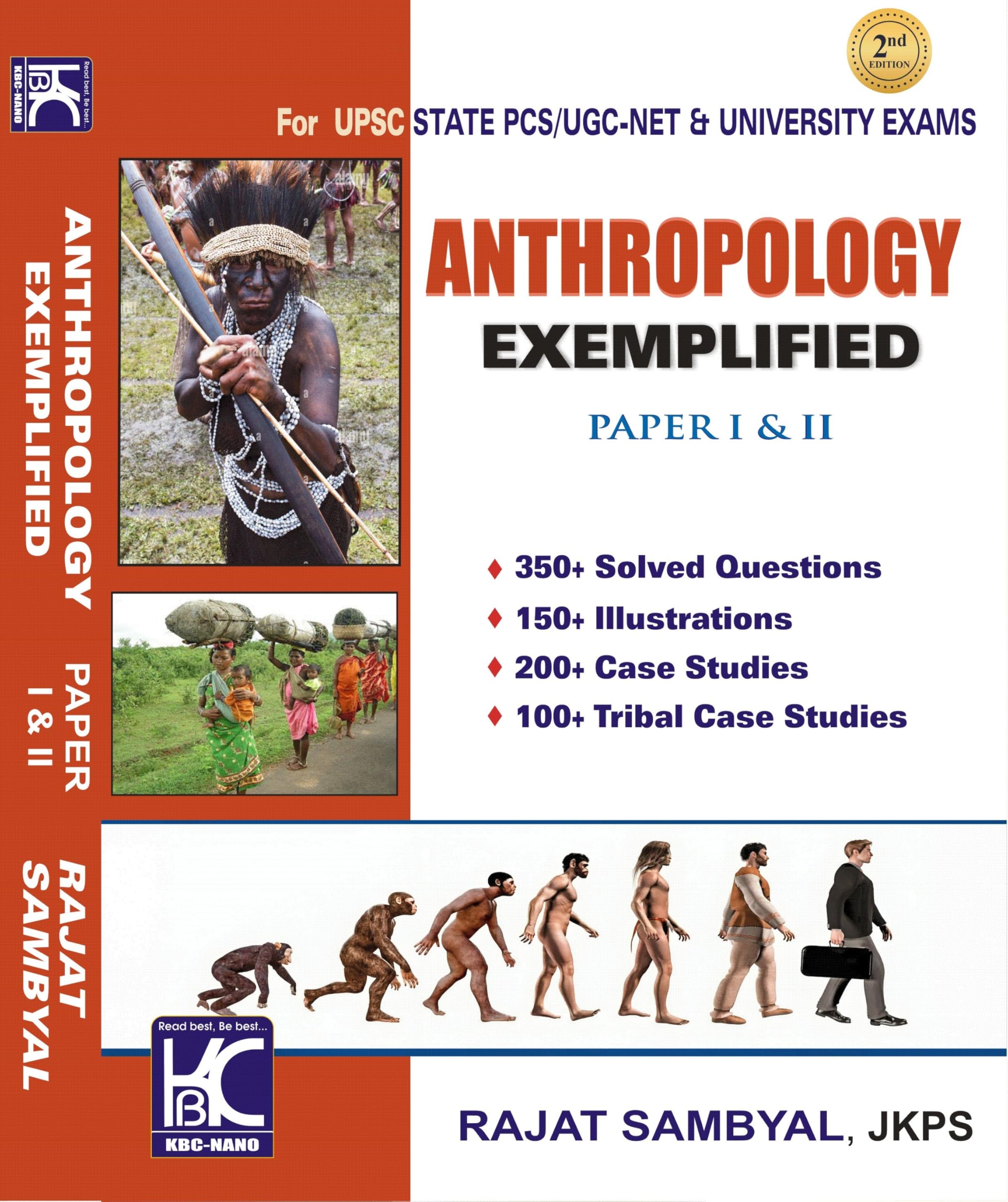 Anthropology Exemplified (Paper 1 & 2) | 2nd Edition | Rajat Sambyal | KBC Nano (25031)