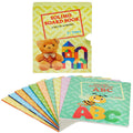 Amazon Brand  Solimo Long Board Book, Set Of 10 (Alphabets, Fruits, Numbers, Vegetables, Words, Animals, Birds, Vehicles, Gener