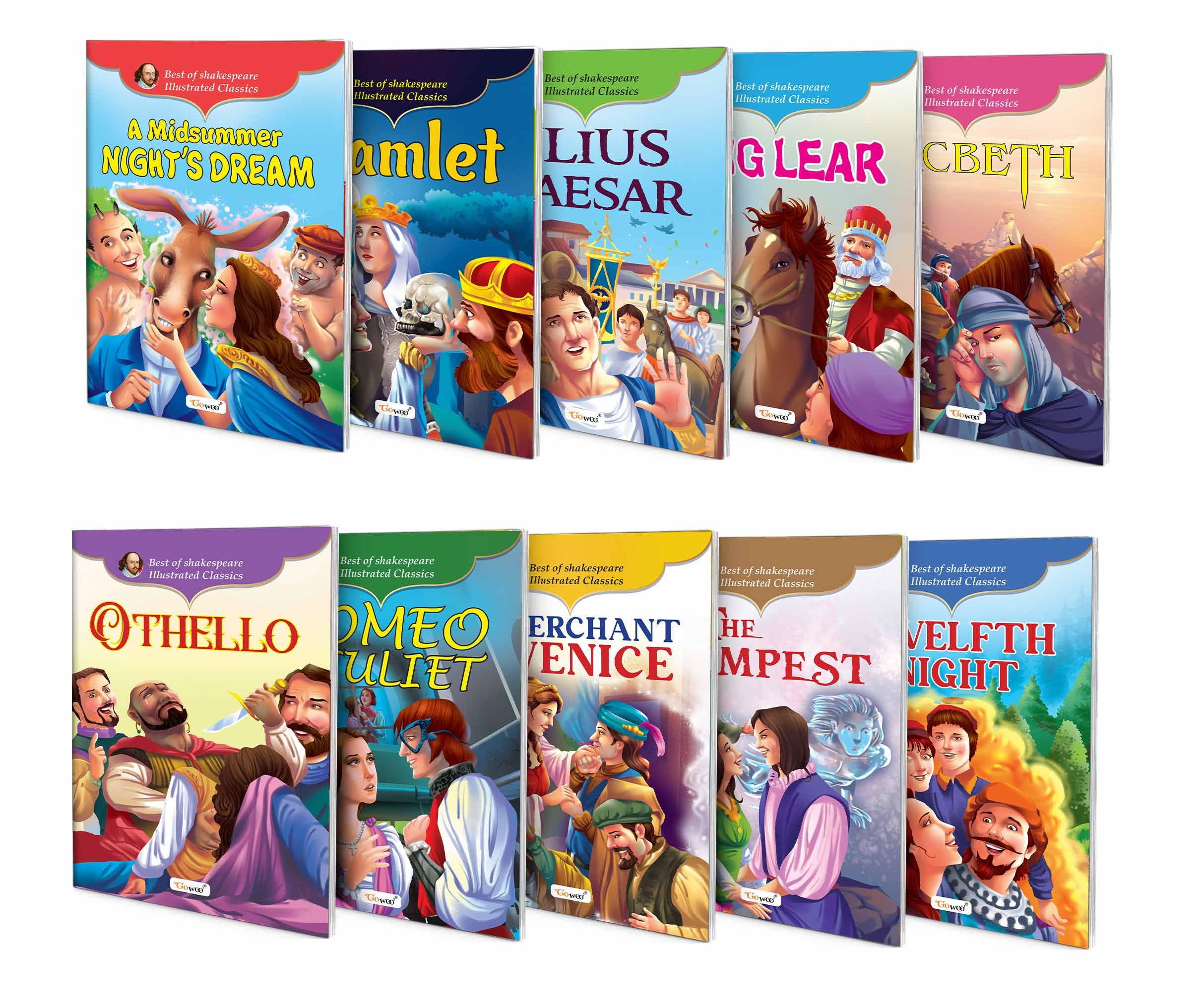 Best of Shakespeare Illustrated Classic: Twelfth Night, Macbeth, Romeo and Juliet, Othello and more  Illustrated tales for kids