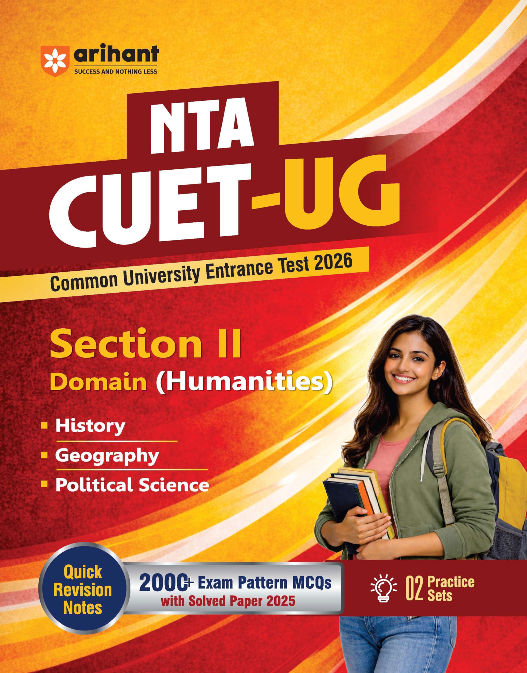 Arihant NTA CUET UG 2026 | Section II  Domain (Humanities) | History, Geography, Political Science | 2000+ MCQs & CBQs | with S