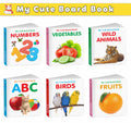 Pocket Board Book Set of ABC, Numbers, Fruits, Vegetables, Wild Animals, Birds  Kids educational board book, Preschool learning