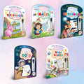 Write, Wipe & take Along Fun With , Play with Mazes , Spot the Difference , Word Search , Crossword With Pen | Combo of 5 | Lear