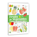 2 in 1 Fruits & Vegetables Copy to Colour : Creative food art for kids, colouring book for toddlers, Fruits and Vegetables Copy