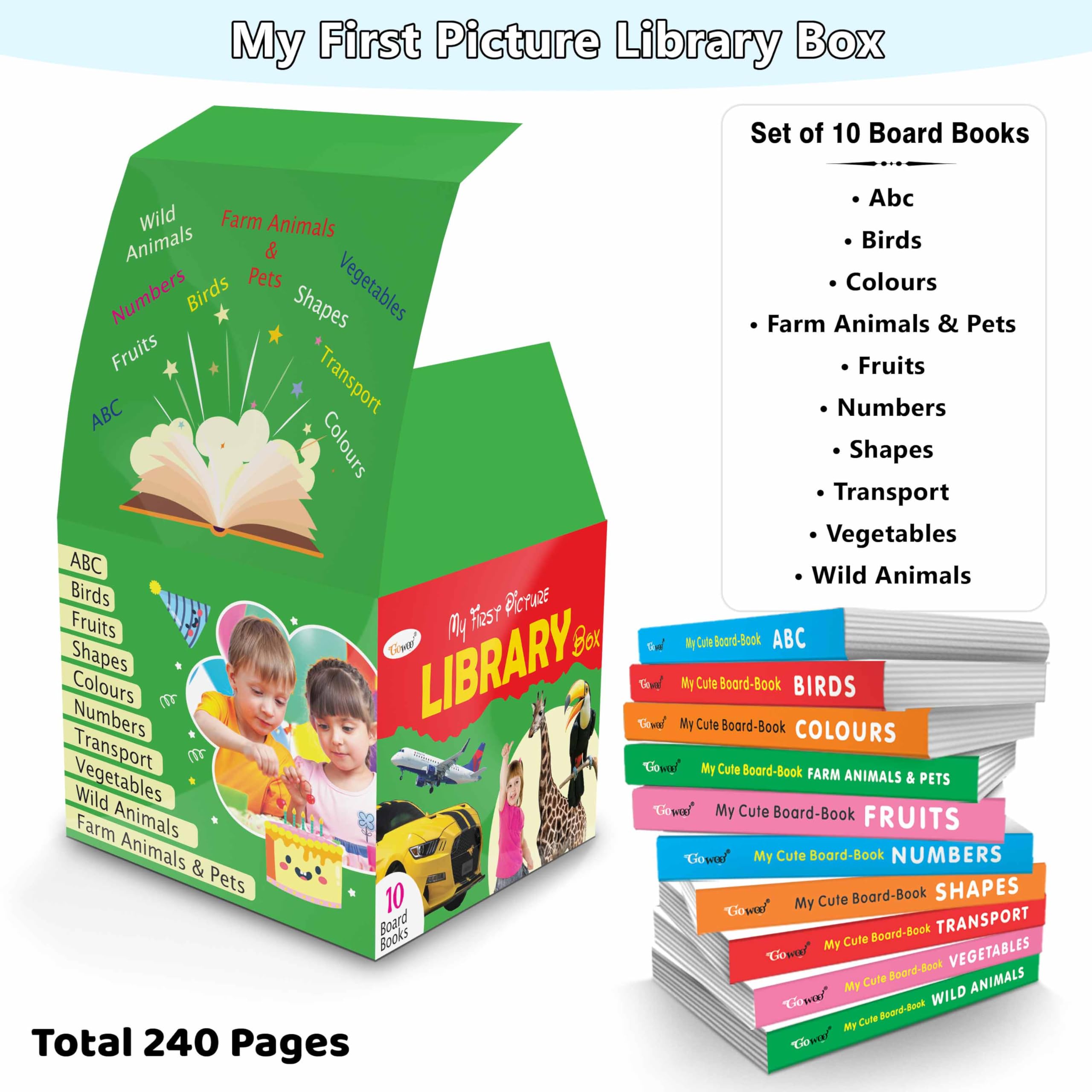book set for children (Green Edition) : Set Of 10 Books