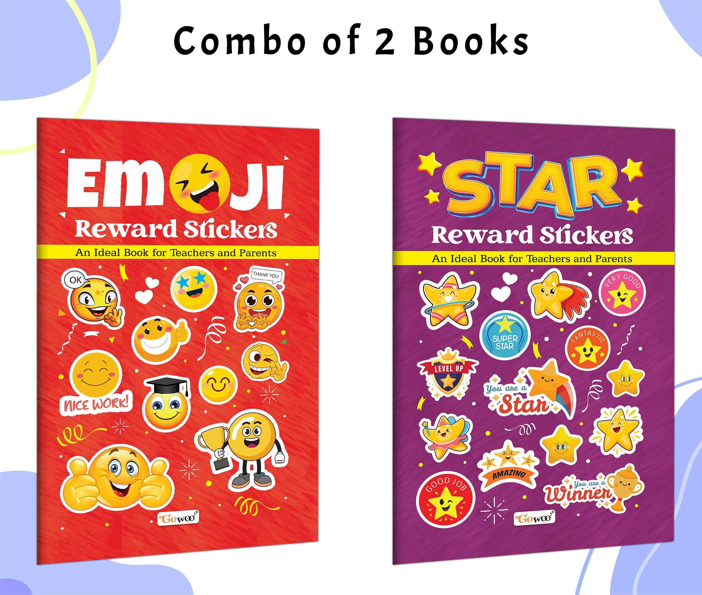 Emoji Reward Stickers and Star Reward Stickers : joyful learning activity, kids responsibility chart, interactive classroom rew