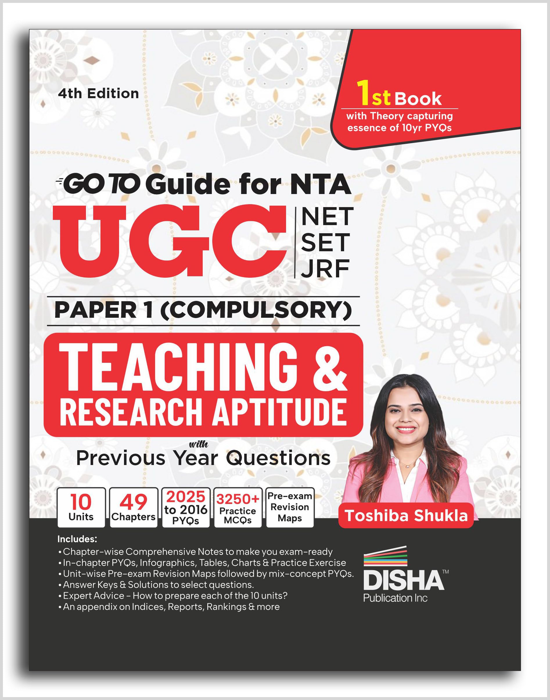 Goto Guide For Nta Ugc Net/ Set/ Jrf Paper 1 Teaching & Research Aptitude (Compulsory) With ChapterWise 2025  2016 Previous Ye