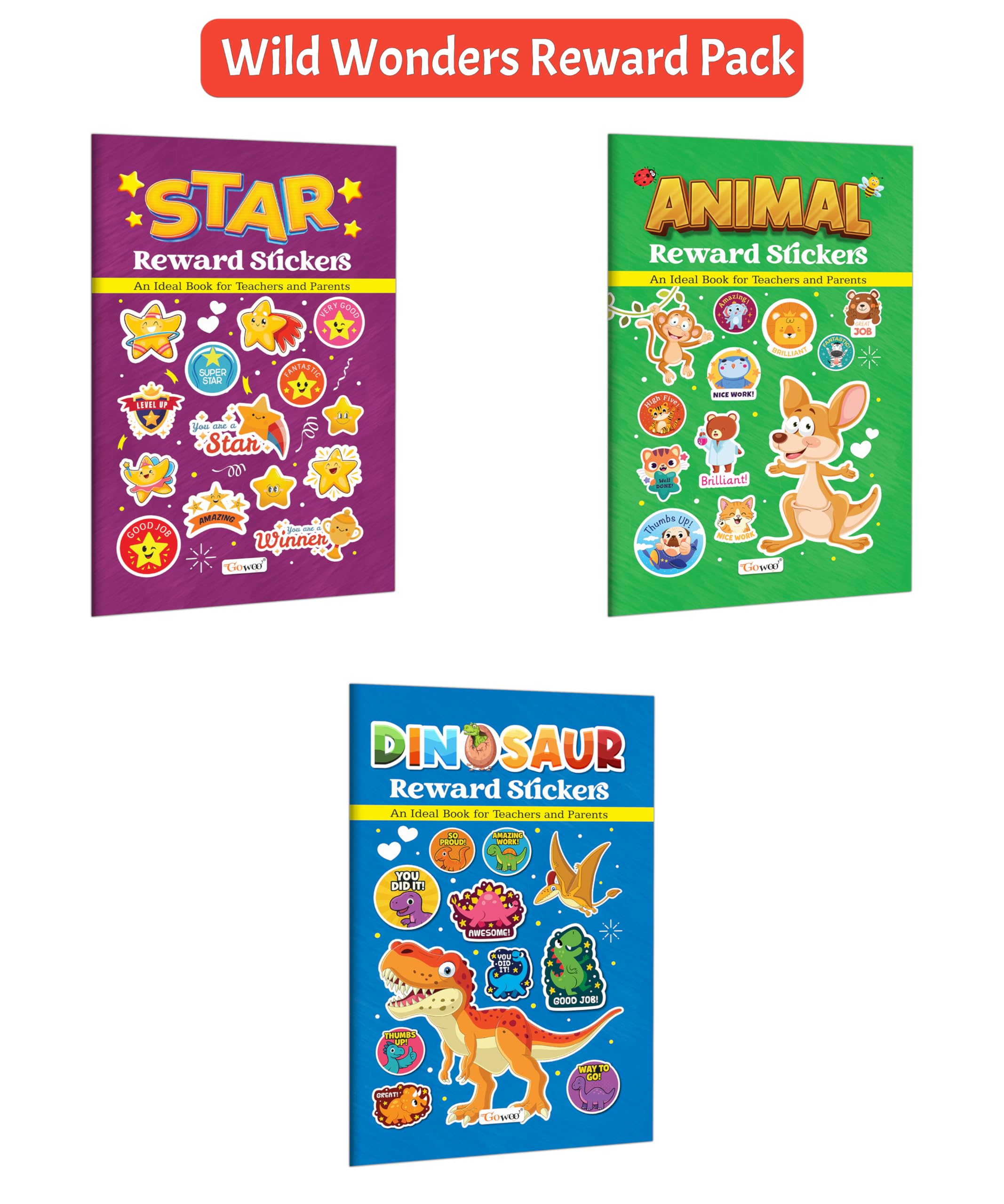 Dinosaur Reward Stickers, Animal Reward Stickers and Star Reward Stickers : Kids activity rewards, Fun learning motivation, Cre