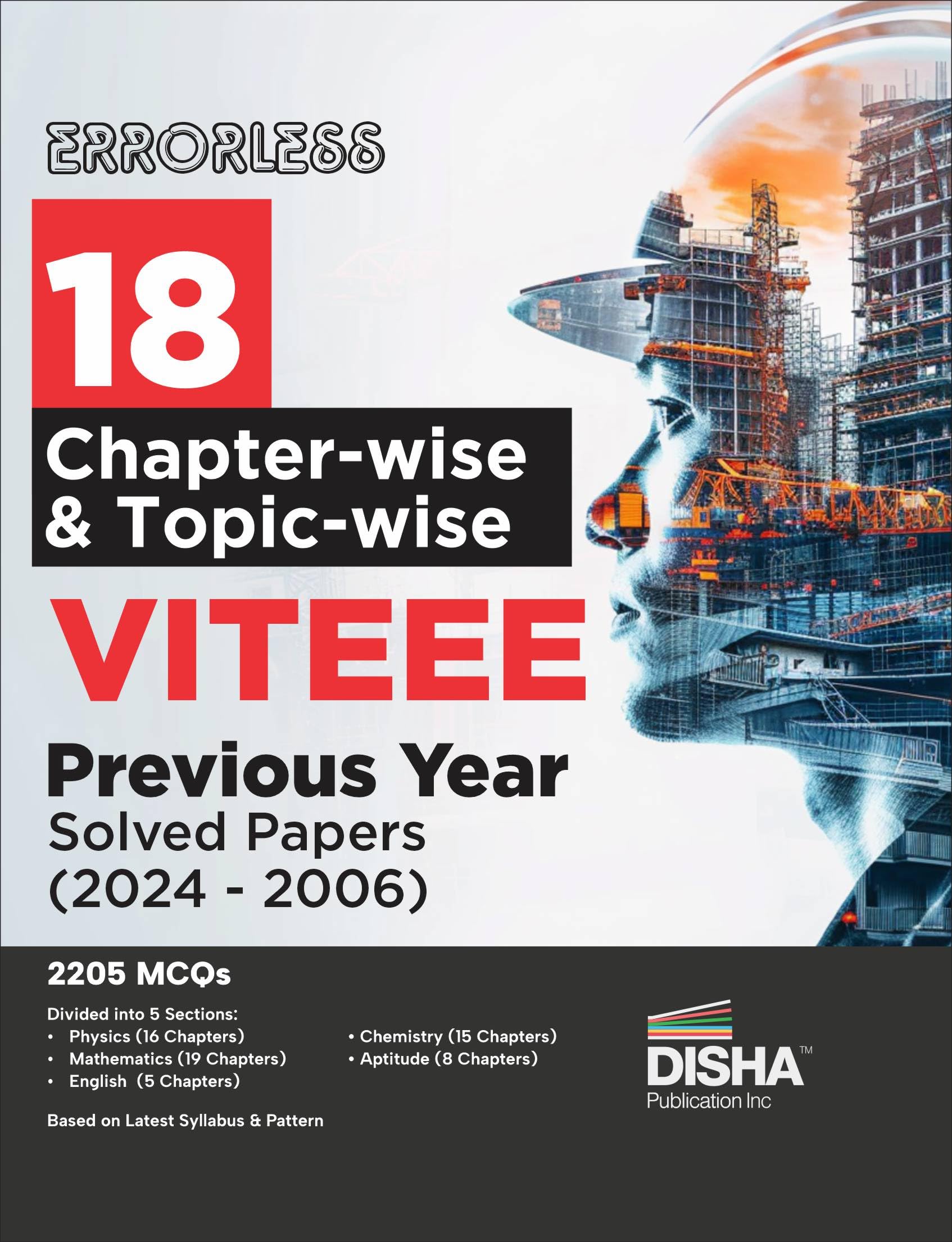 Disha Errorless 18 ChapterWise & TopicWise Viteee Previous Year Solved Papers (2024  2006) | Physics, Chemistry, Mathematics,
