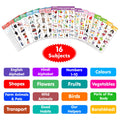 My First ALL IN ONE SPIRAL CHART ENGLISHHINDI : With 16 Topics ( Big Fonts and Realistic Pictures) | Gift Set For Kids
