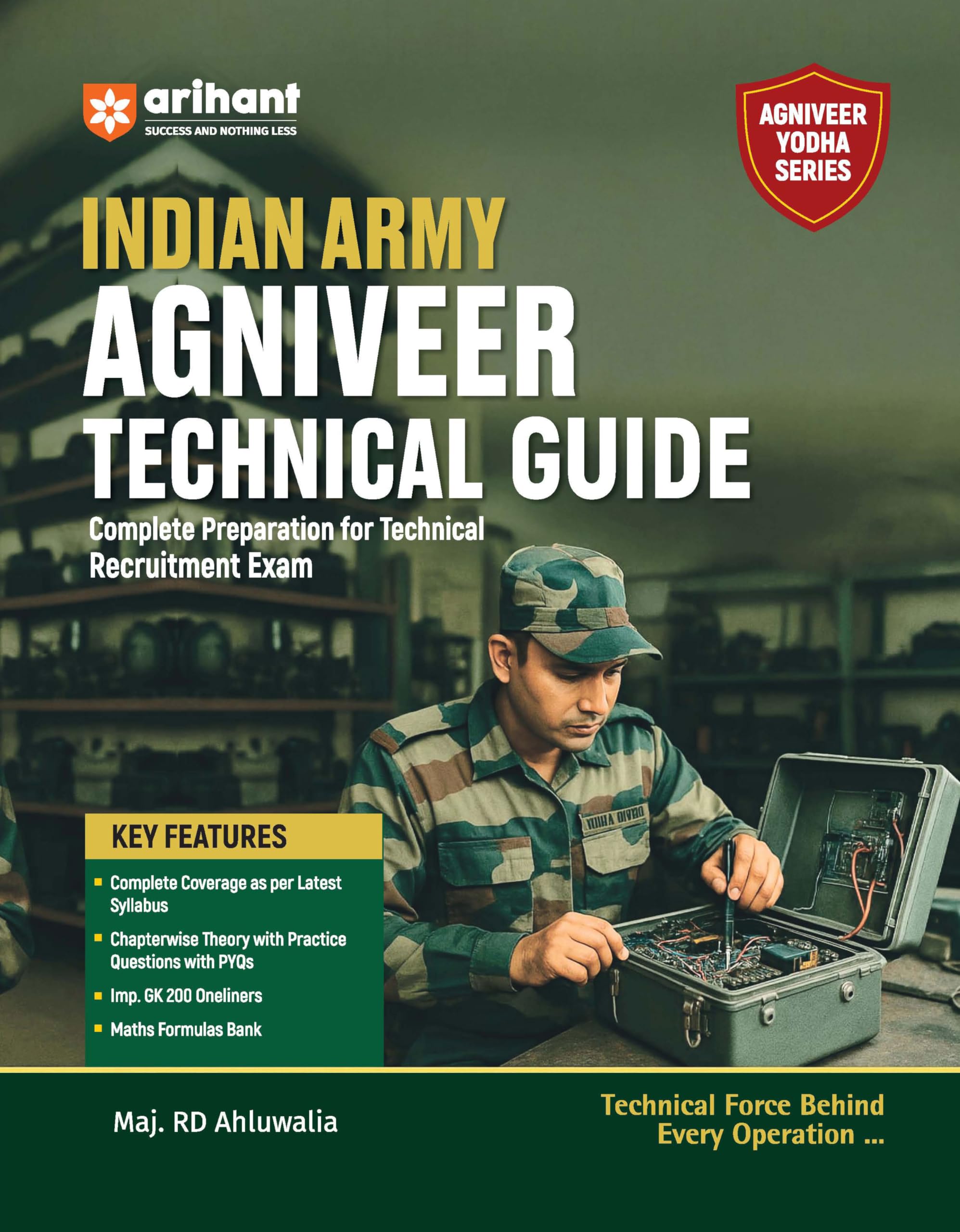 Arihant Indian Army Agniveer Technical Recruitment Exam | Complete Syllabus Coverage, Chapterwise PYQs, Maths Formulas | English