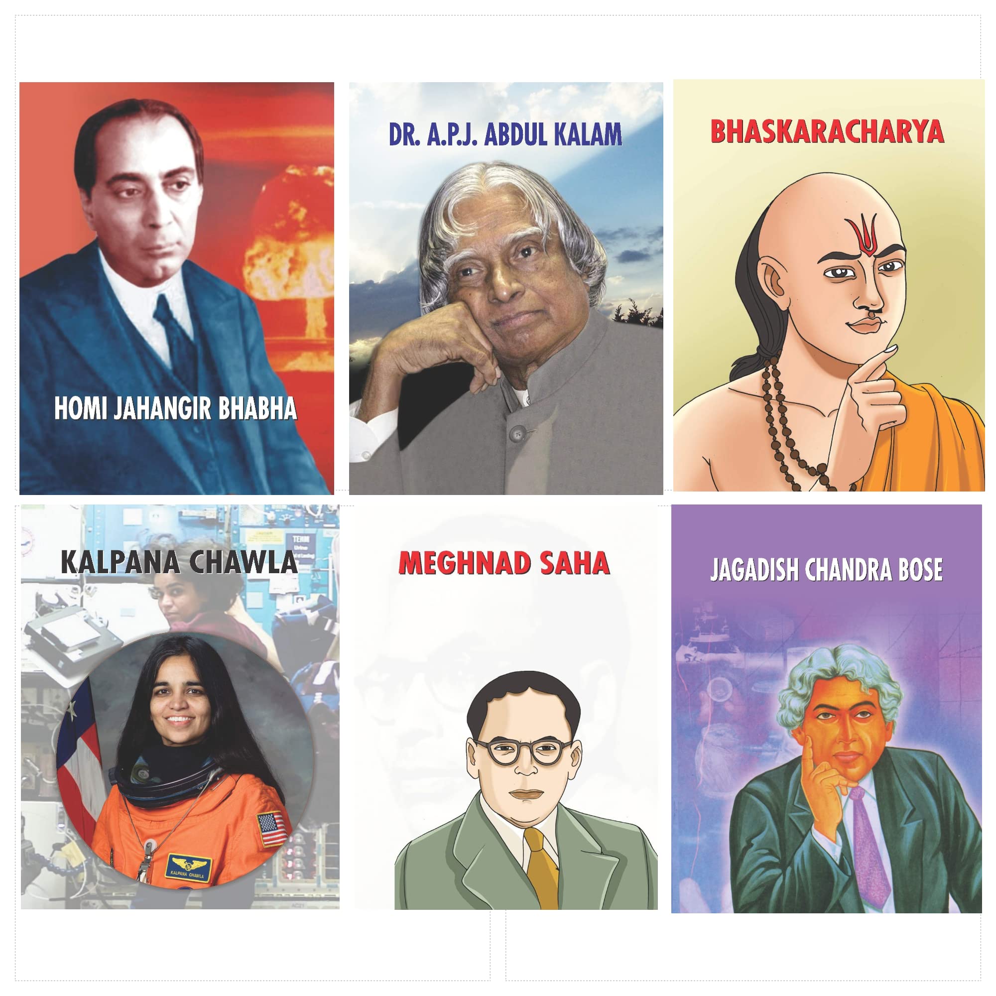 Our Great Scientists Combo 2 (Set of 6 Books) (Dr. A.P.J. Abdul Kalam + Homi Jahangir Bhabha + Jagdish Chandra Bose + Meghnad Sa
