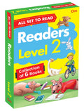All Set To Read Readers Level 2 Assisted Reading With Slightly Longer Sentences Readers 6 Books In A Green Box