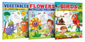 Vegetables, Flowers and Birds  Creative Copy to Colour book : Colouring Book for Children, Picture Coloring Book, Colour book f
