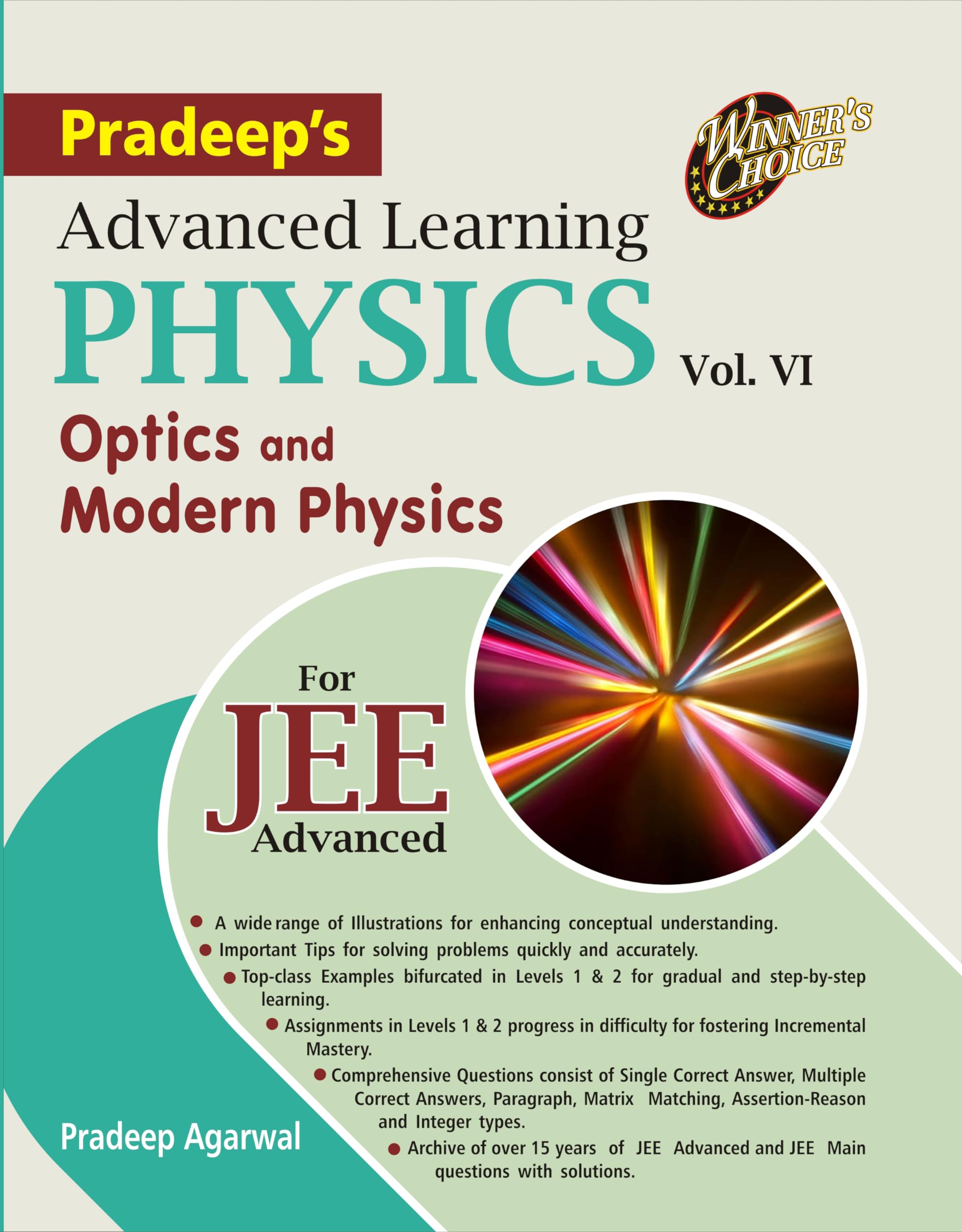 Pradeeps Advanced Learning Physics Vol 6 | Physics for Jee Advanced | Optics and Modern Physics