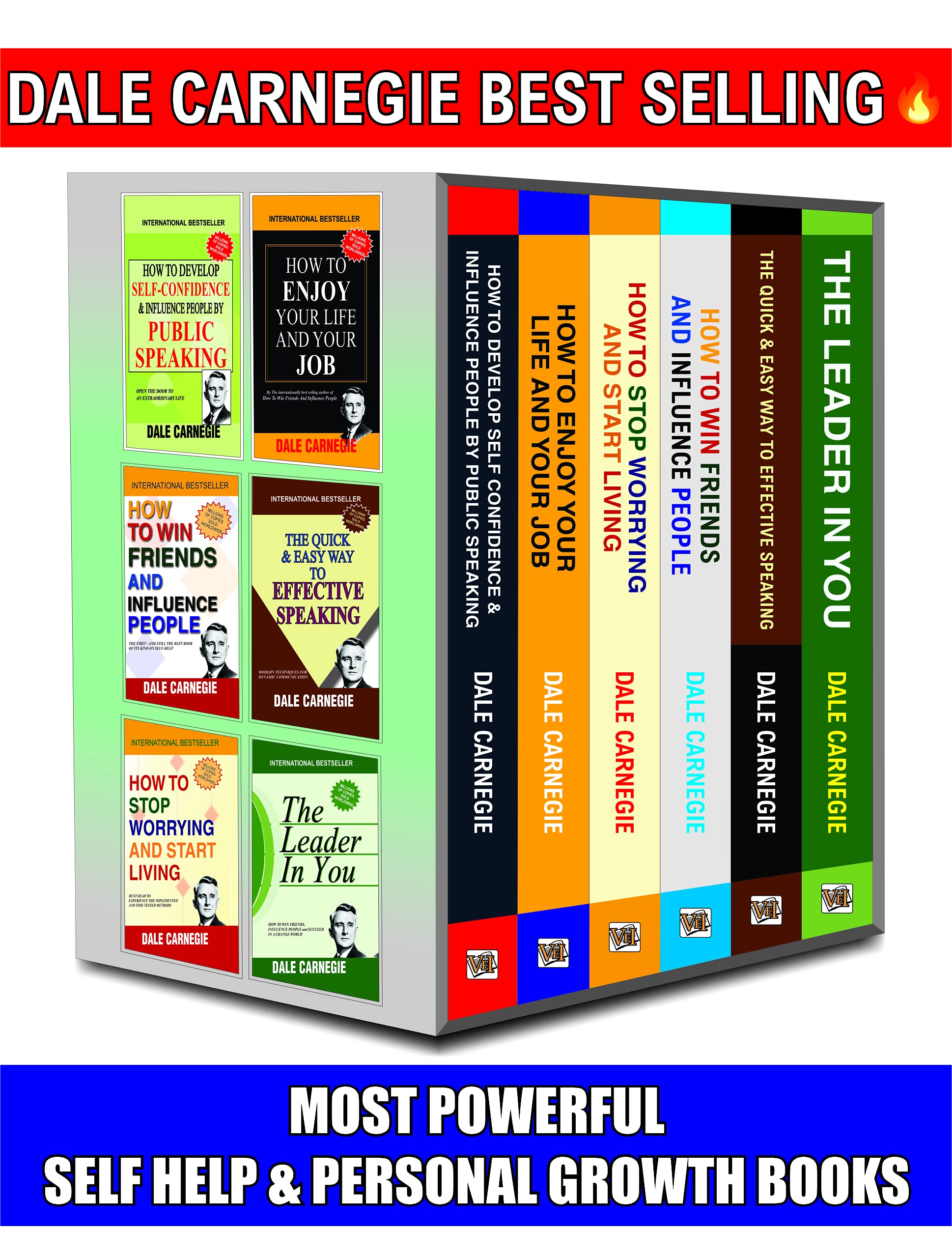 Dale Carnegie Books In English, 6 Best Selling Self Help & Personal Growth Books Set, How To Win Friends And Influence People, E