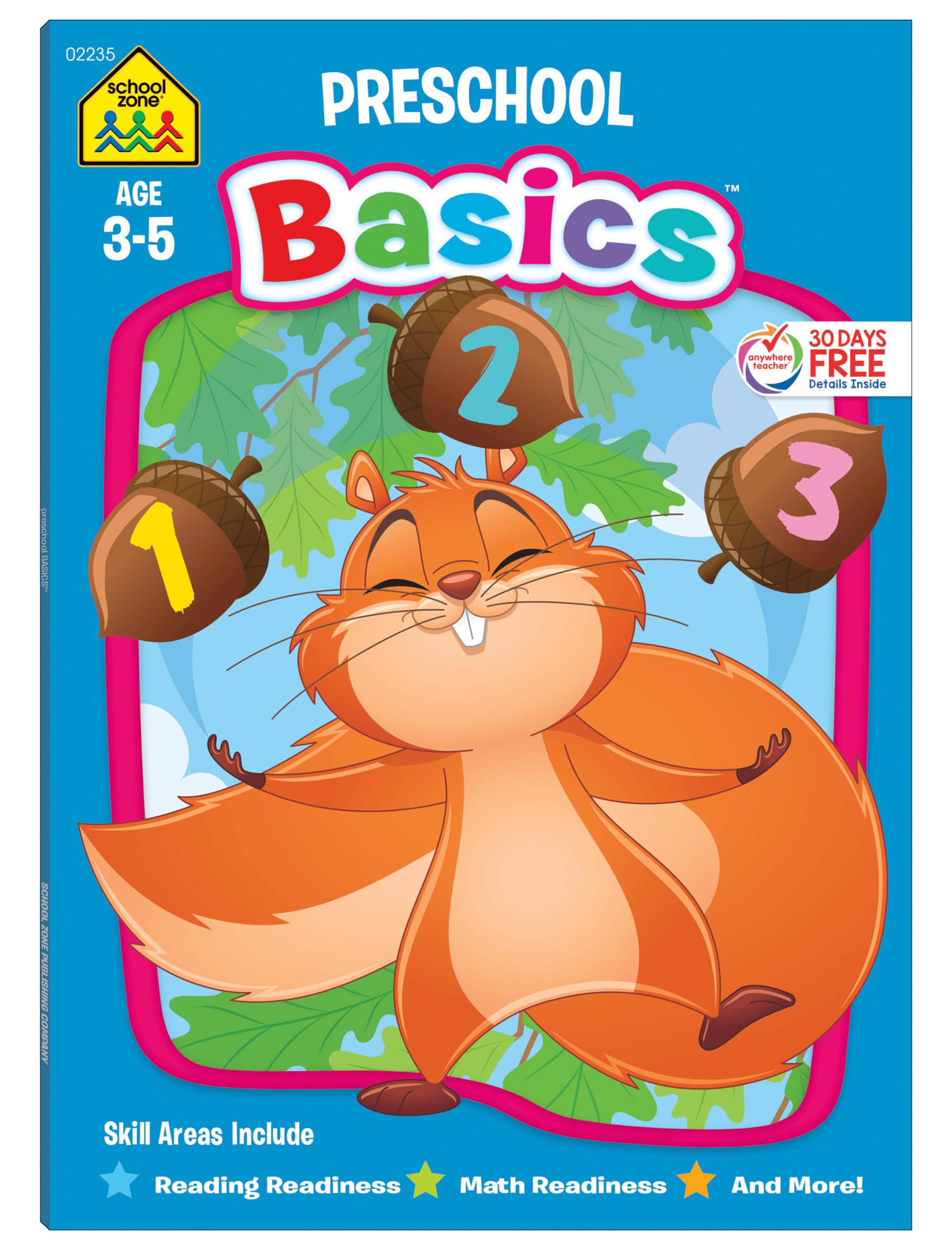 School Zone Preschool Basics Workbook: PreK, Beginner Reading, Early Math, Colors, Numbers, Counting, Matching, Grouping, Begin