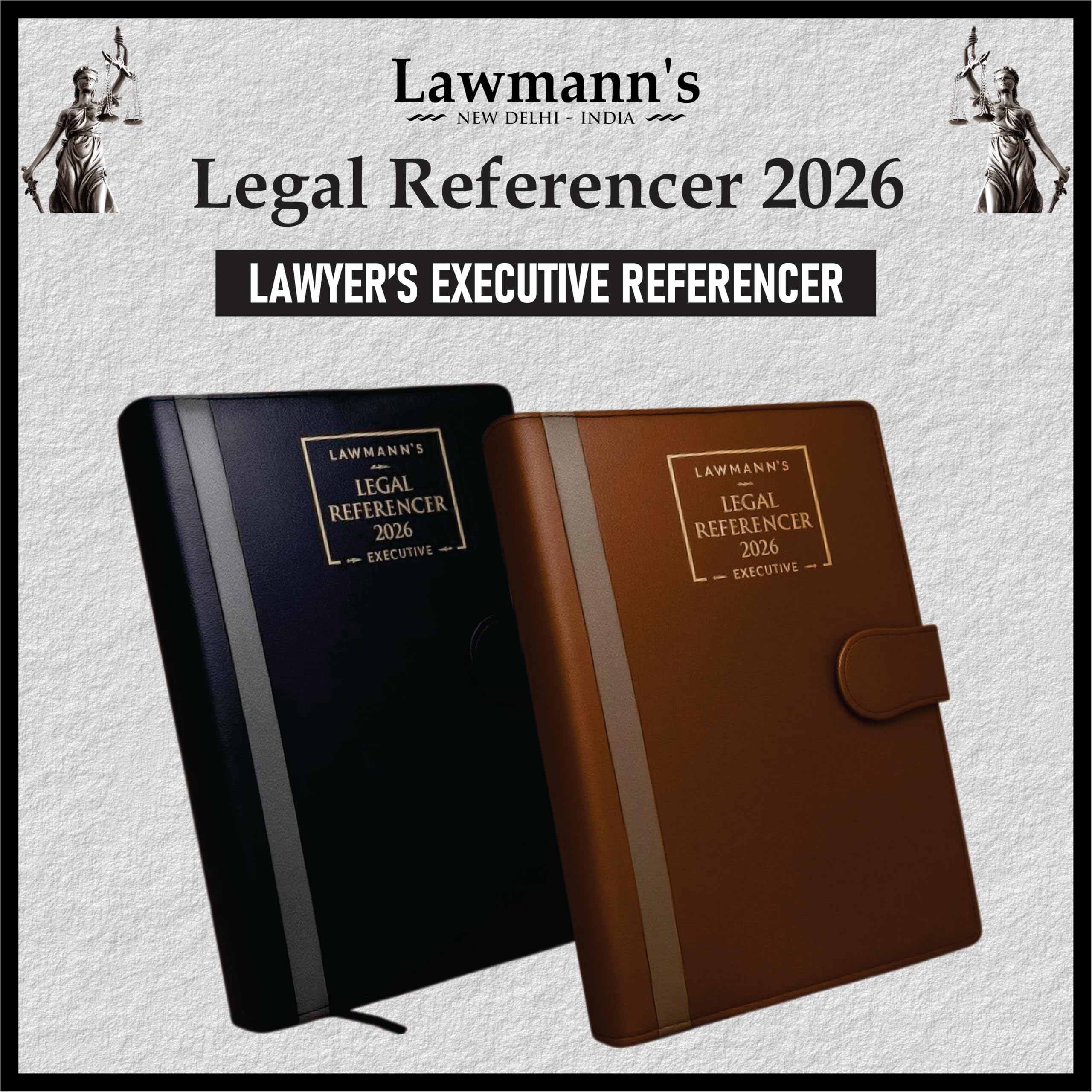 Lawmanns Legal Referencer 2026 | Lawyers Executive Diary | Size 9.75 * 7.5 Inches | Foam Hardbound with Magnetic Lock | Lega