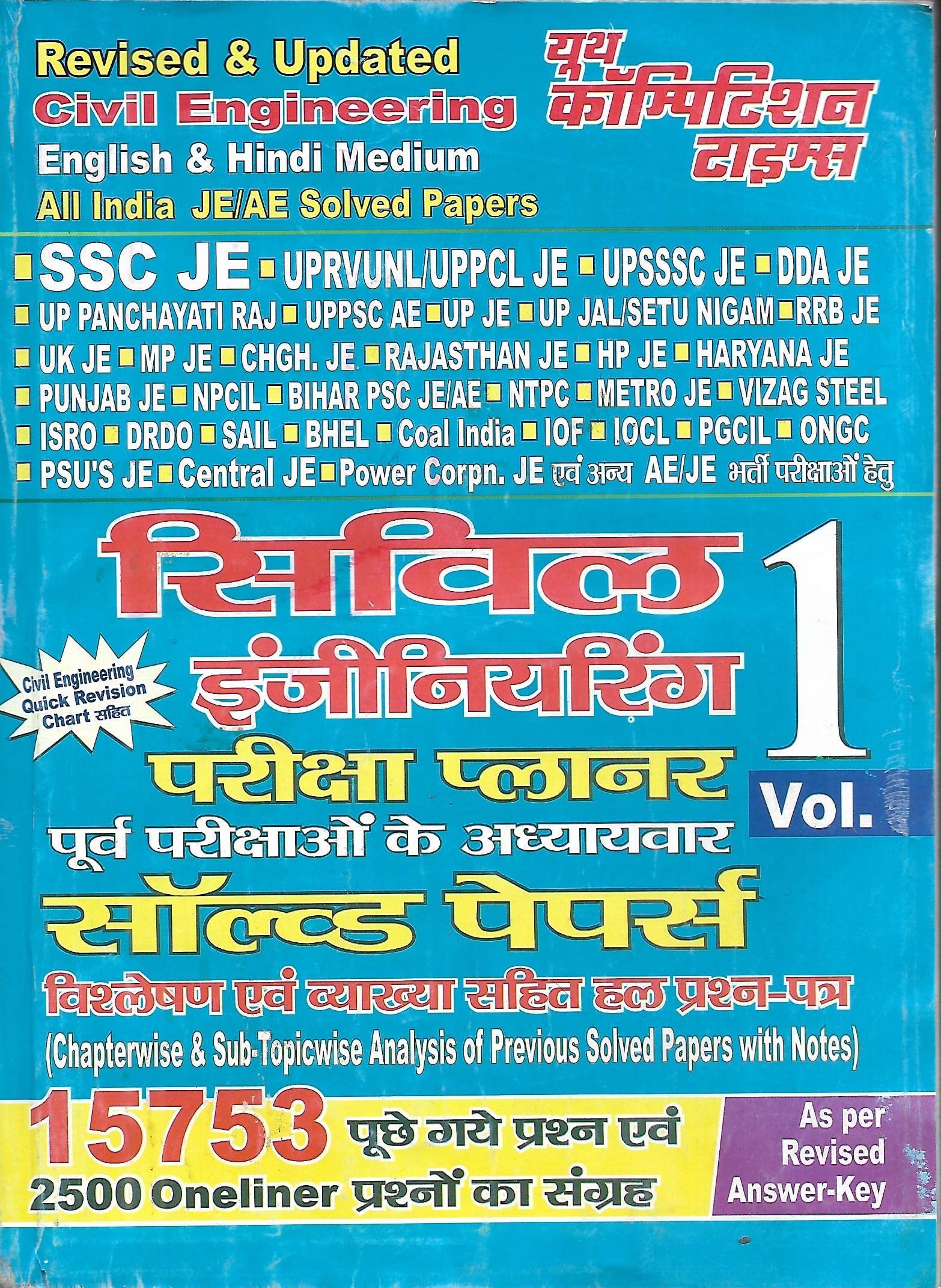 Civil Engineering Solved Papers (Vol.1) (Chapterwise,Sub Topicwise Analysis of Previous Solved Papers with Notes)