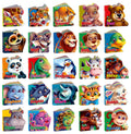 Complete Learing Animal Kingdom Of Sawan Cut Out Die Cut Shape Book | Gift Pack Of 25 Who Am I Board Books