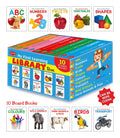My First Picture Library Blue Box Of 10 Board Books (PreSchool Books) | Gift Set For Kids