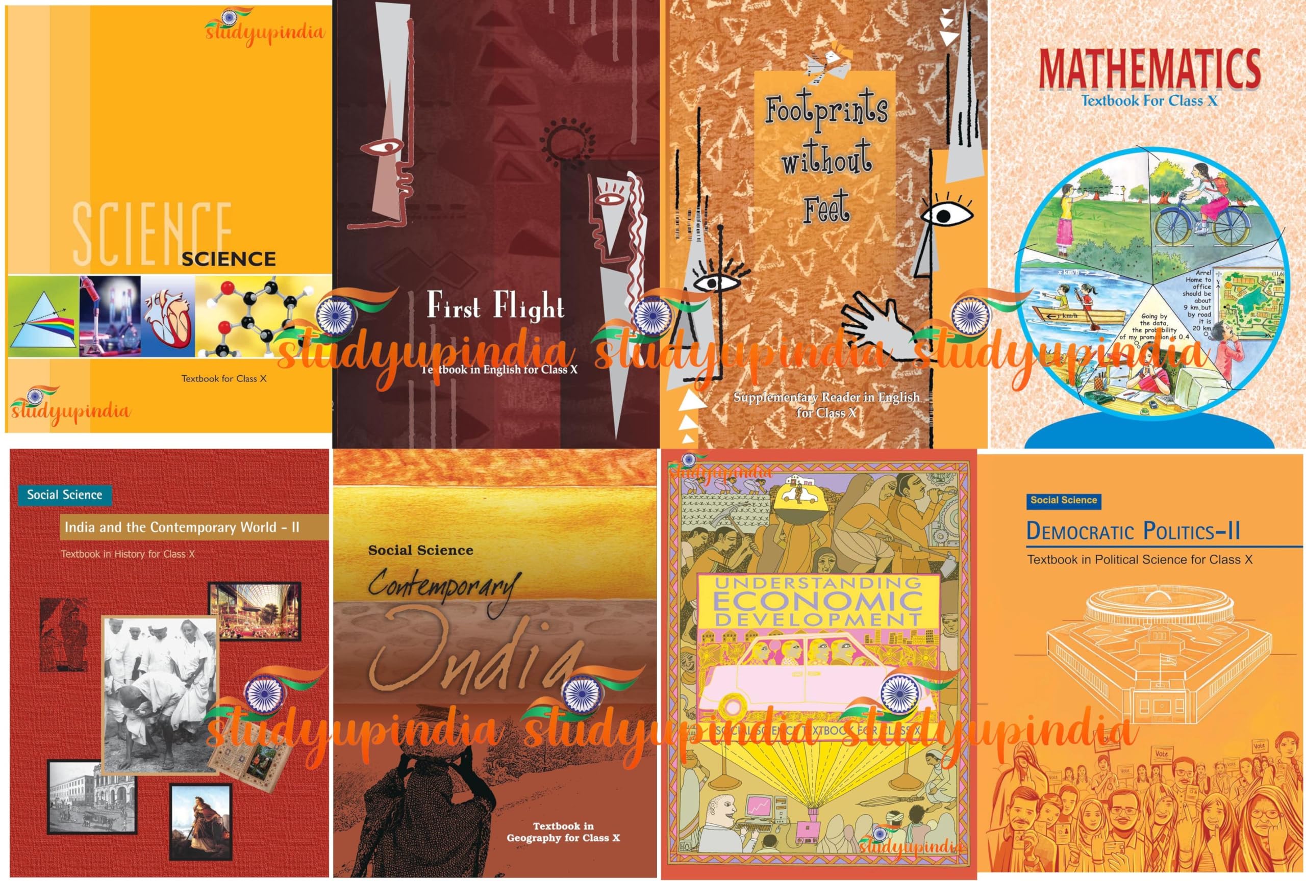 Ncert Books Set For Class 10 (English Medium)Set Of 8 Books 202526 Edition