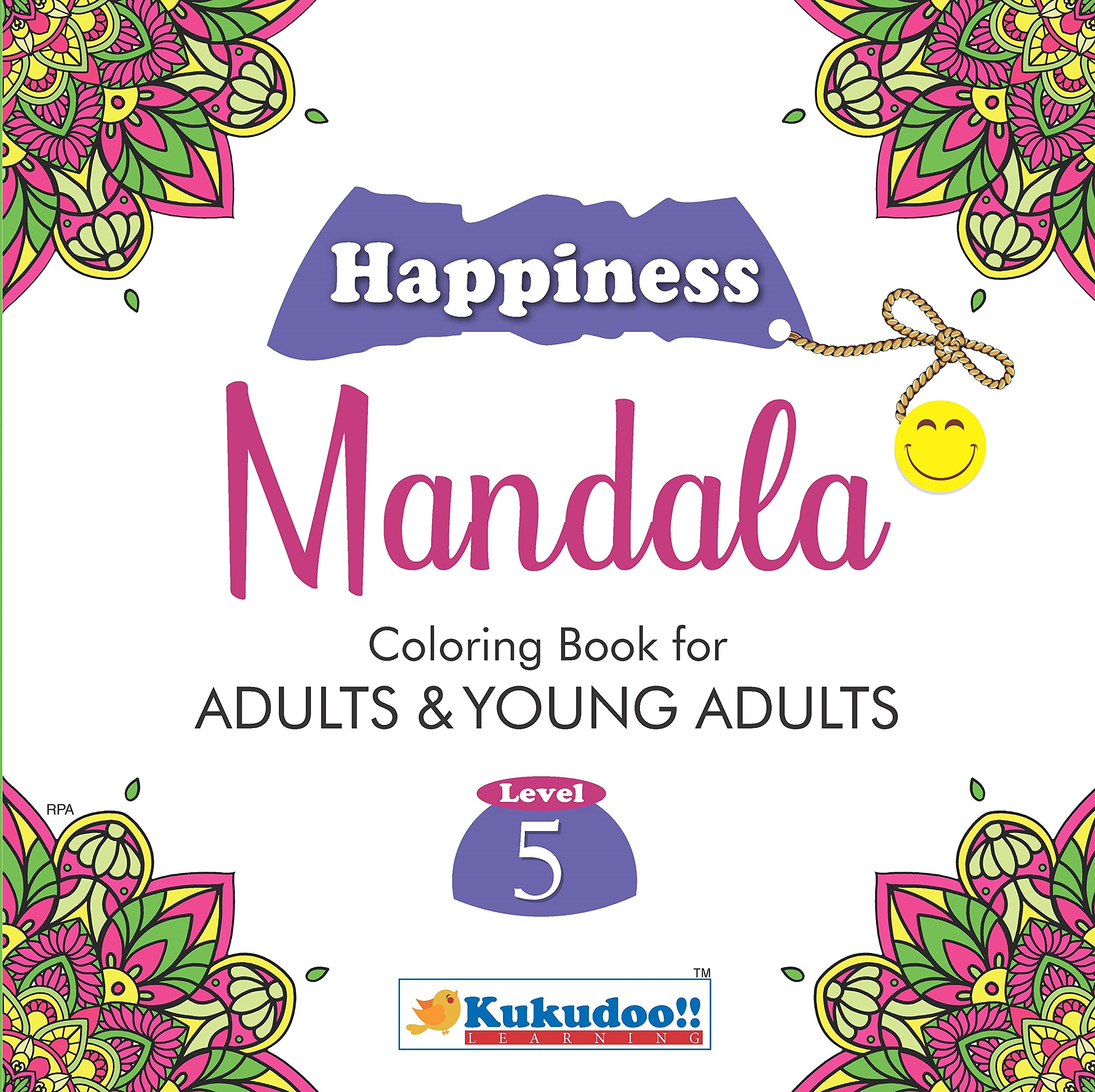 Happiness Mandala Colouring Book for Adults and Young Adults with Tear out sheets Book 5