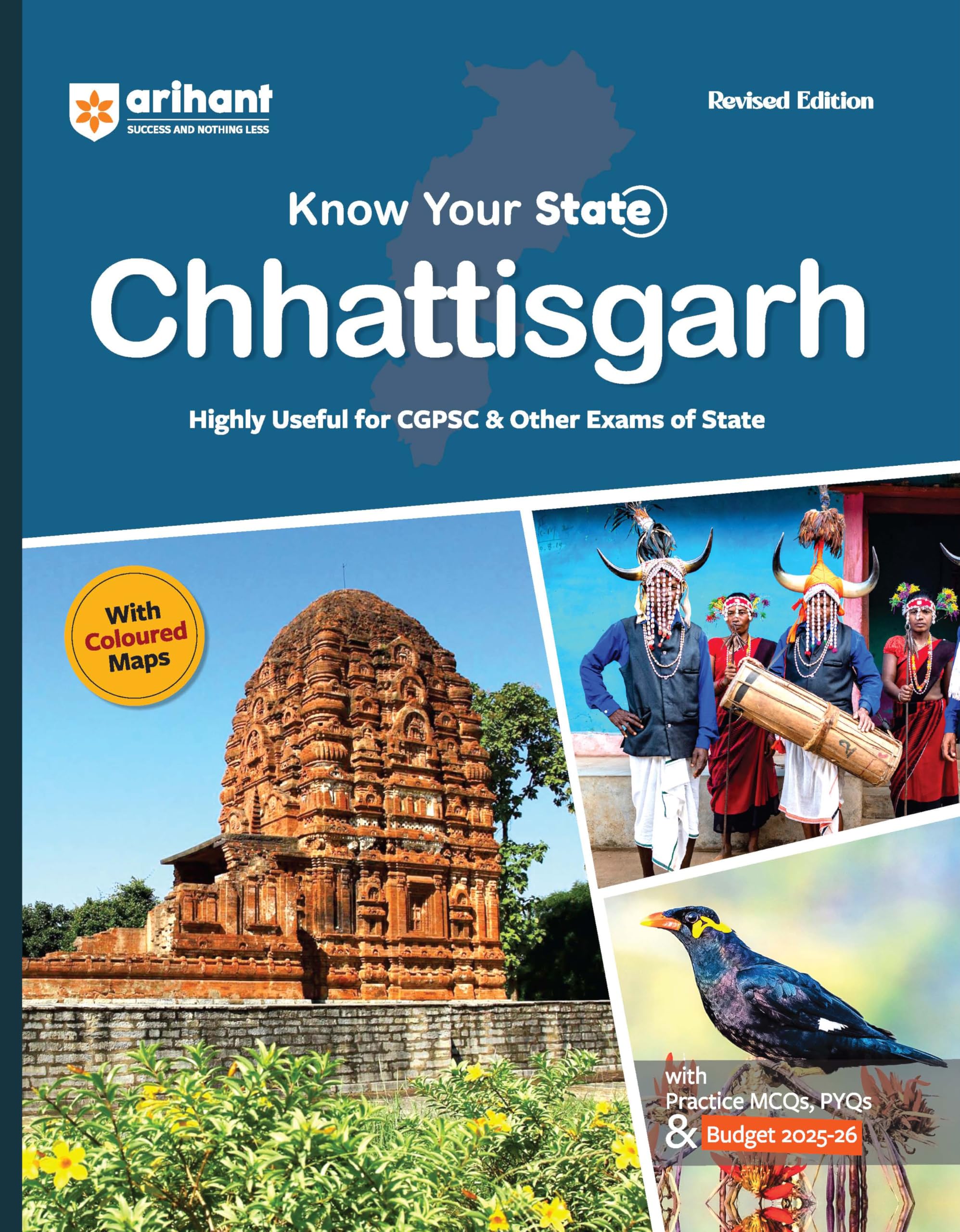 Arihant Know Your State Chhattisgarh 202526 | Revised Edition | With Coloured Maps, Practice MCQs, PYQs & Latest State Budget |