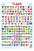 Flag Chart Educational Wall Chart For Kids  DoubleSided Hard Laminated Poster With Colourful Flags Of All Countries, Learn Cou