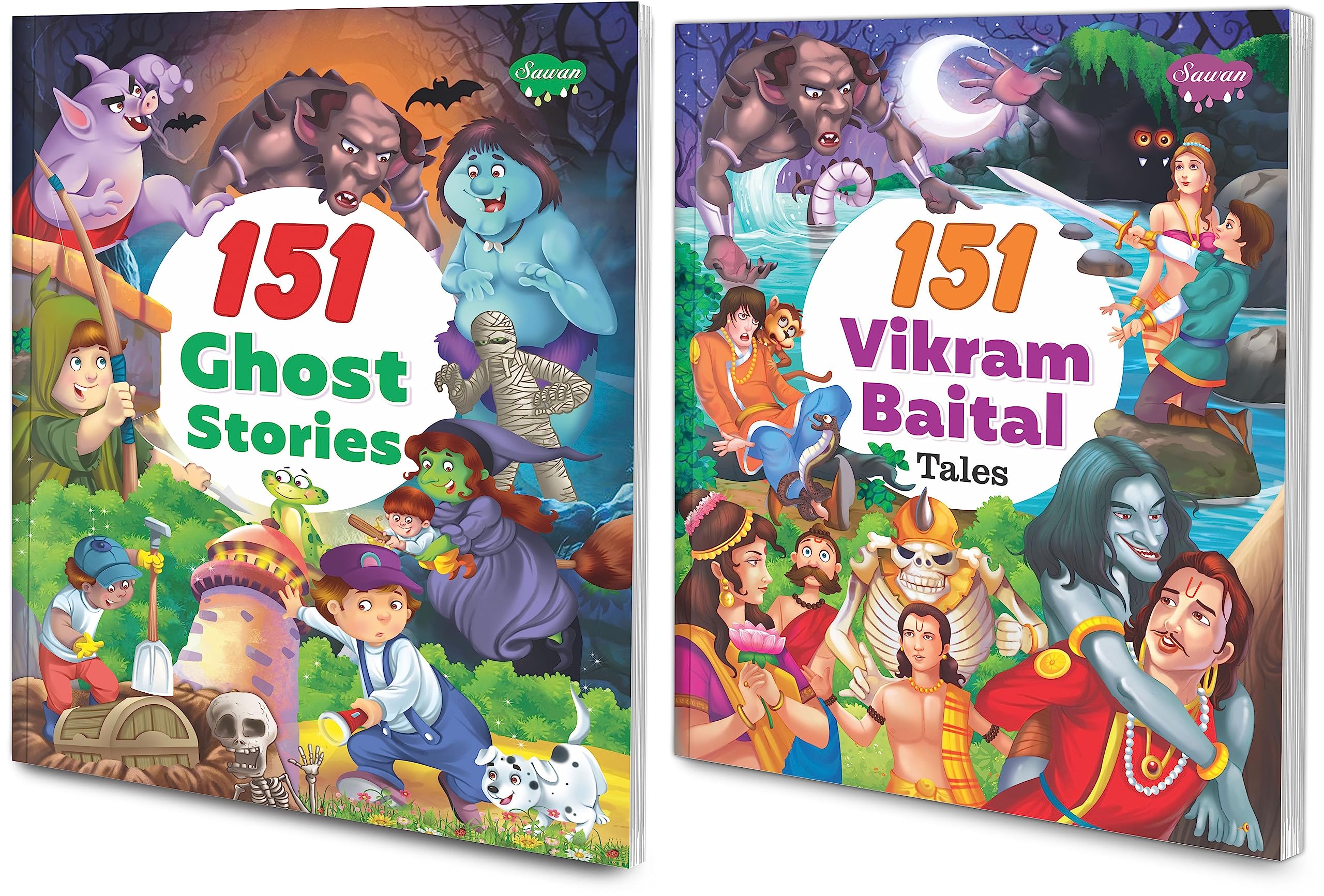 Sawan Set Of 2 Story Books 151 Series (Ghost Stories & VikramBaital)