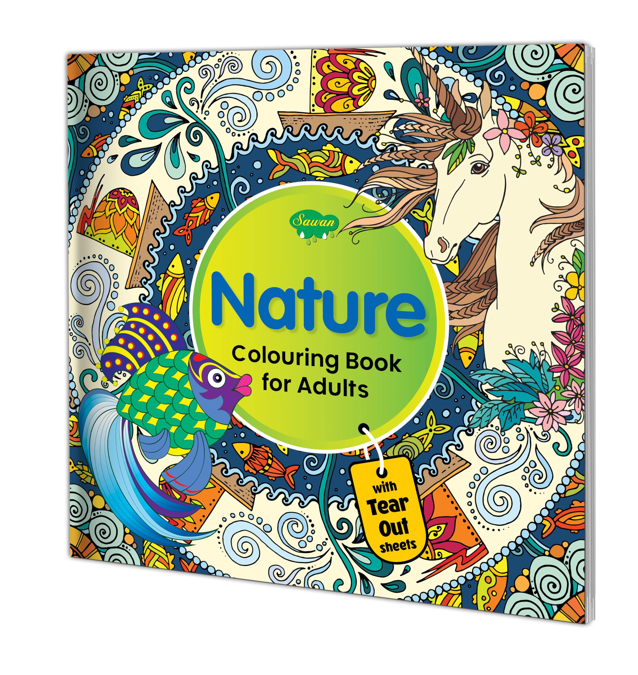 Nature Colouring Book For Adult | With Tear Out Sheets