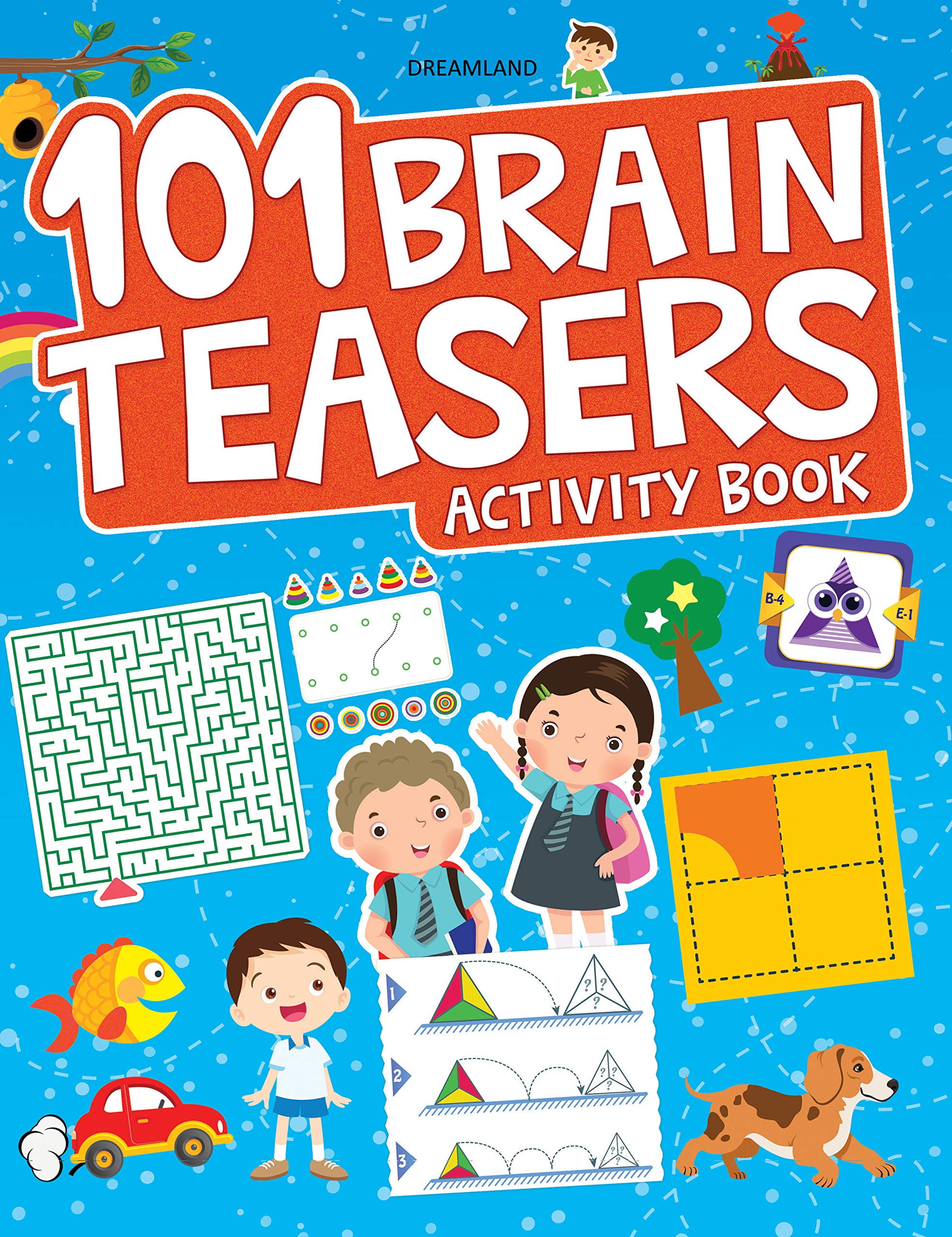 101 Brain Teasers Activity Book  Fun & Engaging Puzzles For Kids Ages 46, Includes Mazes, FindTheDifference, Brain Teasers & A