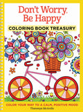 Dont Worry, Be Happy Coloring Book Treasury: Color Your Way To A Calm, Positive Mood (Design Originals) 96 Cheerful OneSideOn