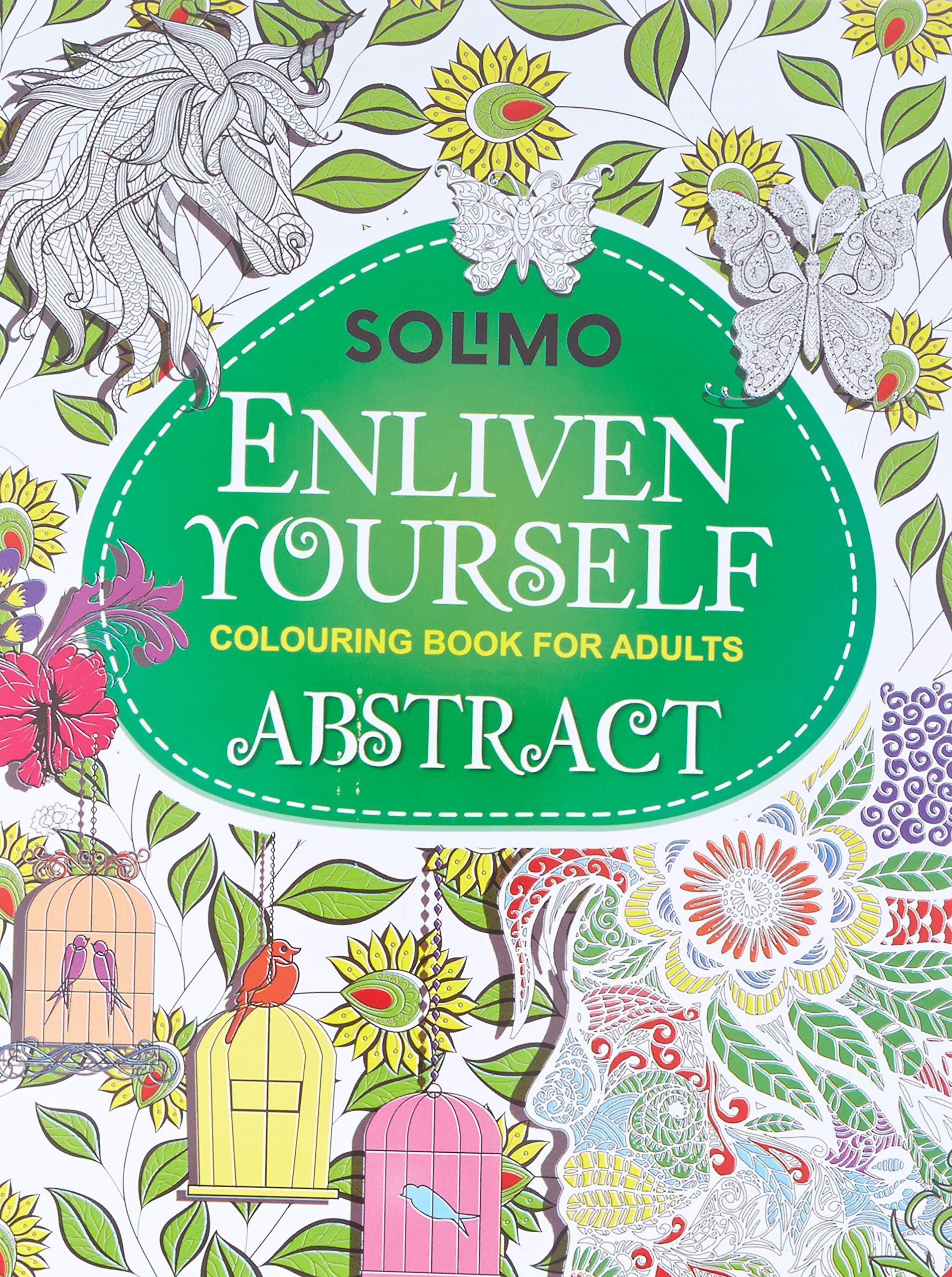 Amazon Brand  Solimo Enliven Yourself Colouring Book For Adults  Abstract
