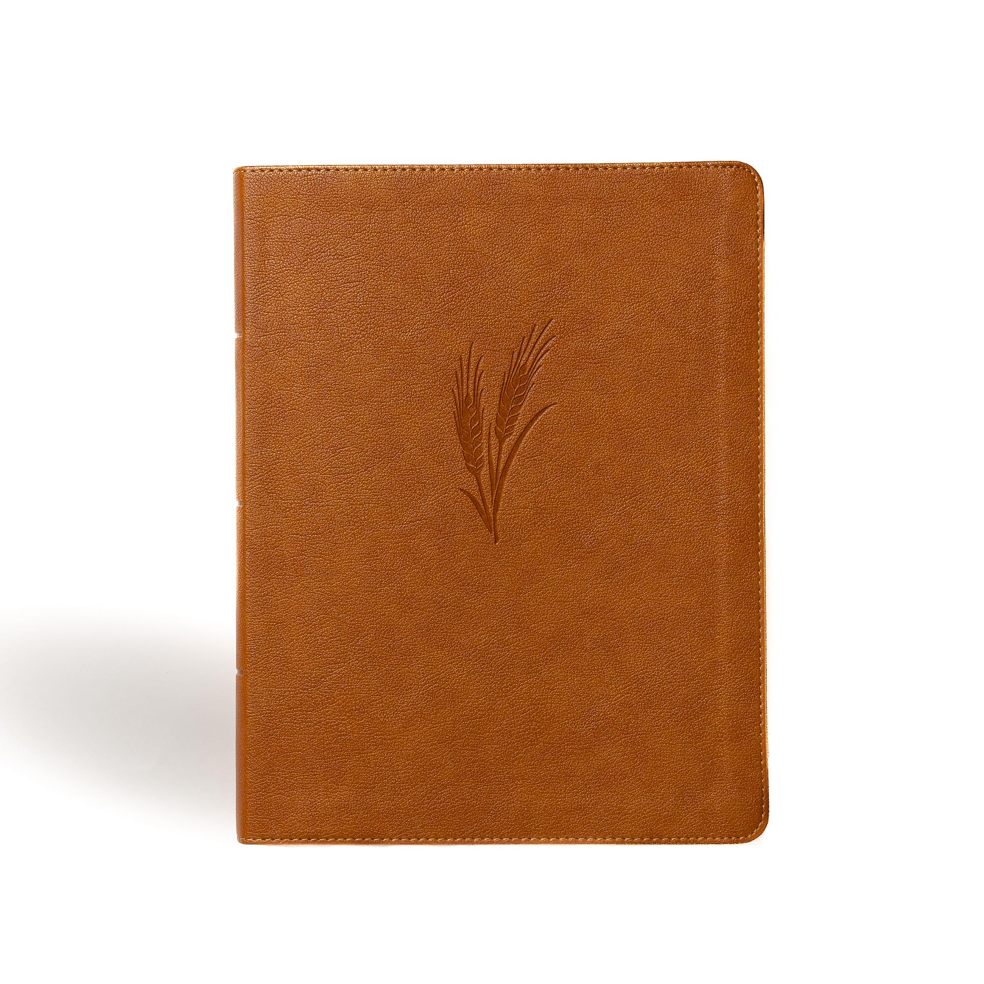 CSB Notetaking Bible, Large Print Edition, Camel LeatherTouch Over Board, Black Letter, Wide Margins, Journaling Space, SingleC