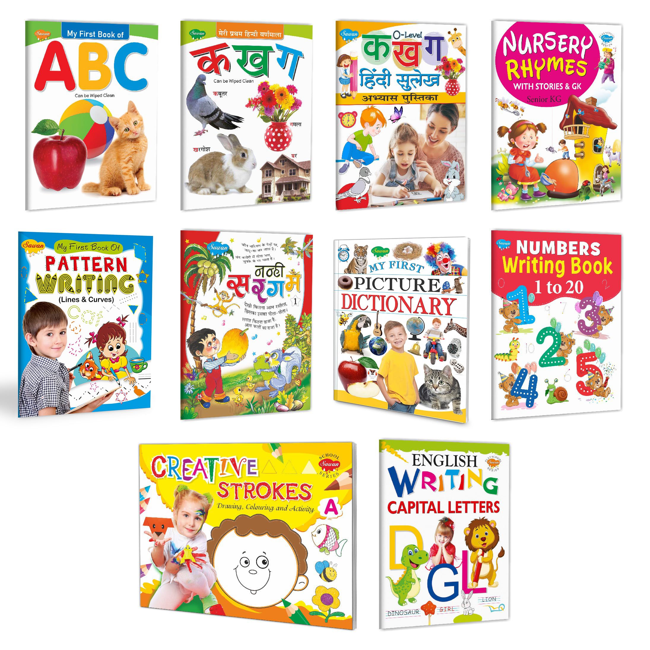 Complete Set For Nursery | Set Of 10 Books | PreSchool Books